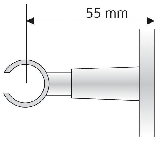 Liedeco Deckenträger für Gardinenstangen, (1 St.), für Gardinenstangen Ø 16 mm