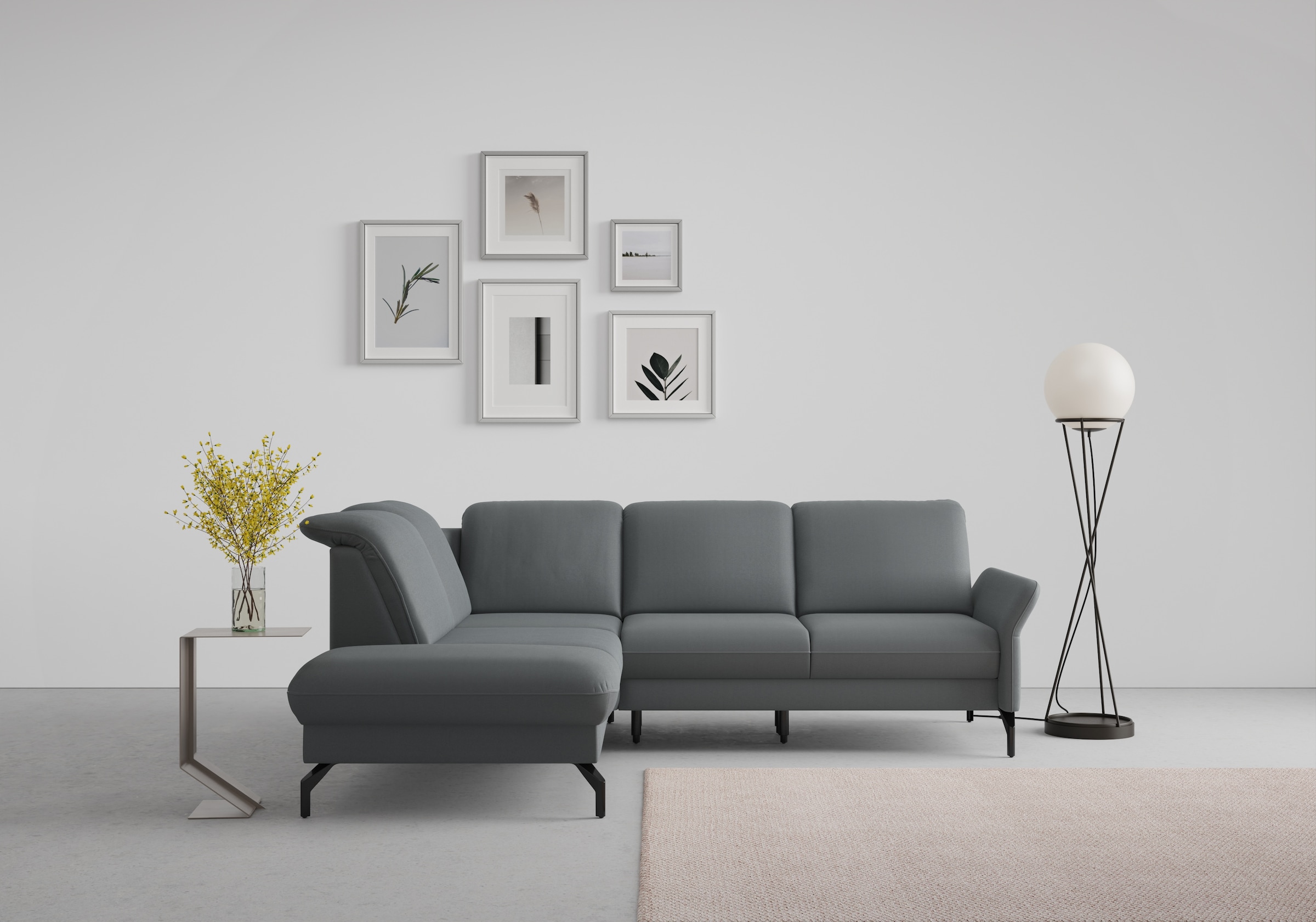 sit&more Ecksofa »Fashion L-Form«, wahlweise mit Kopfteilverstellung und Vorziehsitz, motorisch
