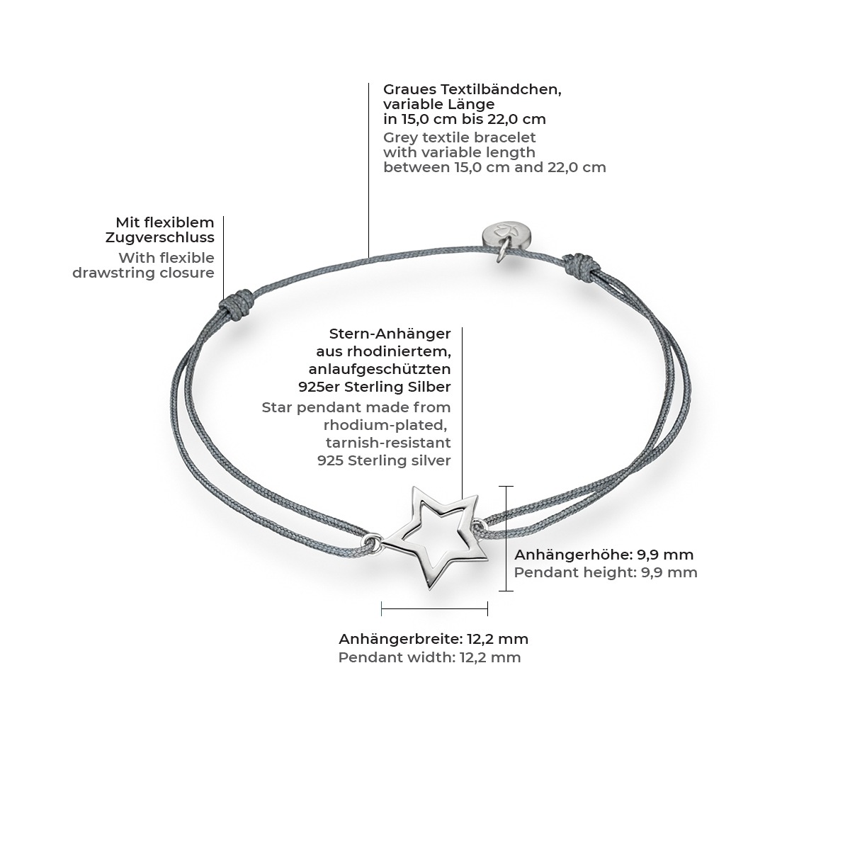 Glanzstücke München Armband »X966«, (1 tlg.), aus Sterling Silber