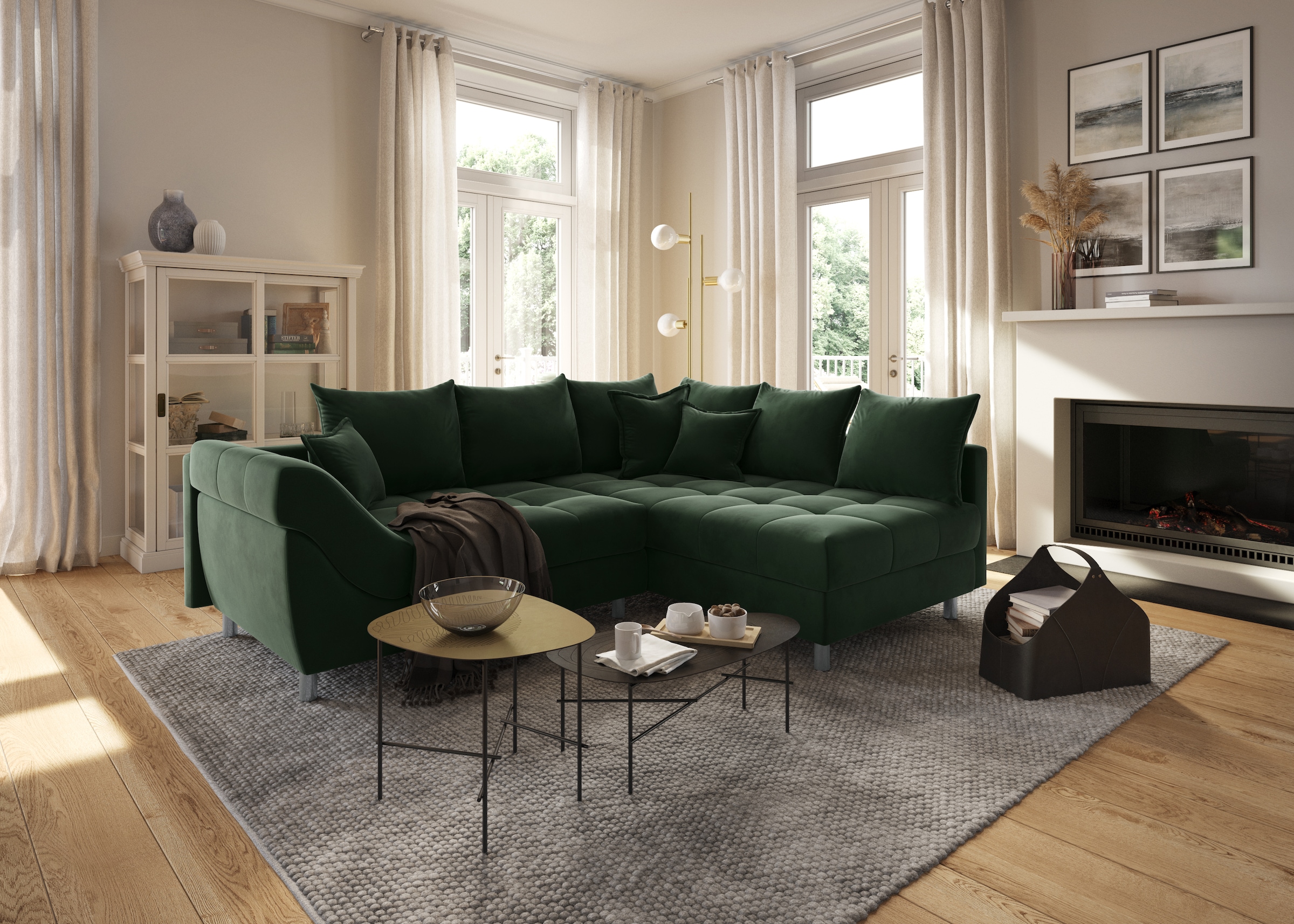 COLLECTION AB Ecksofa »Innsbruck L-Form« inklusive Federkern, Recamiere lin günstig online kaufen
