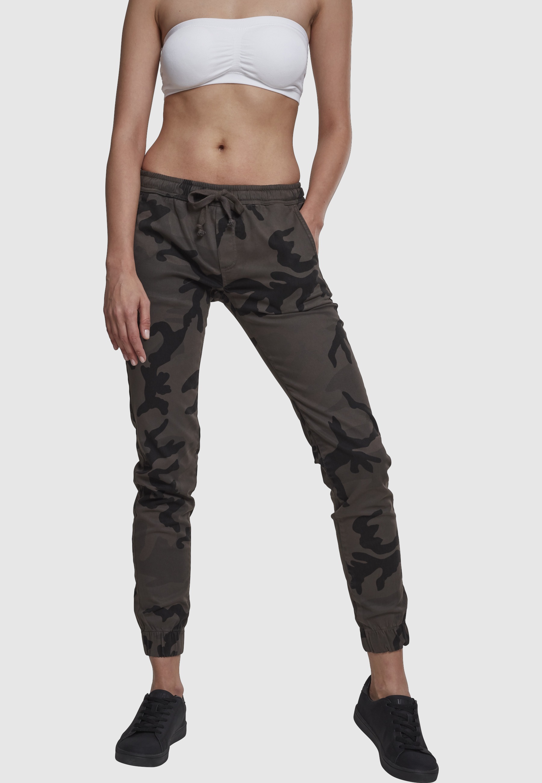 URBAN CLASSICS Cargohose »Urban Classics Damen Ladies Camo Jogging Pants«