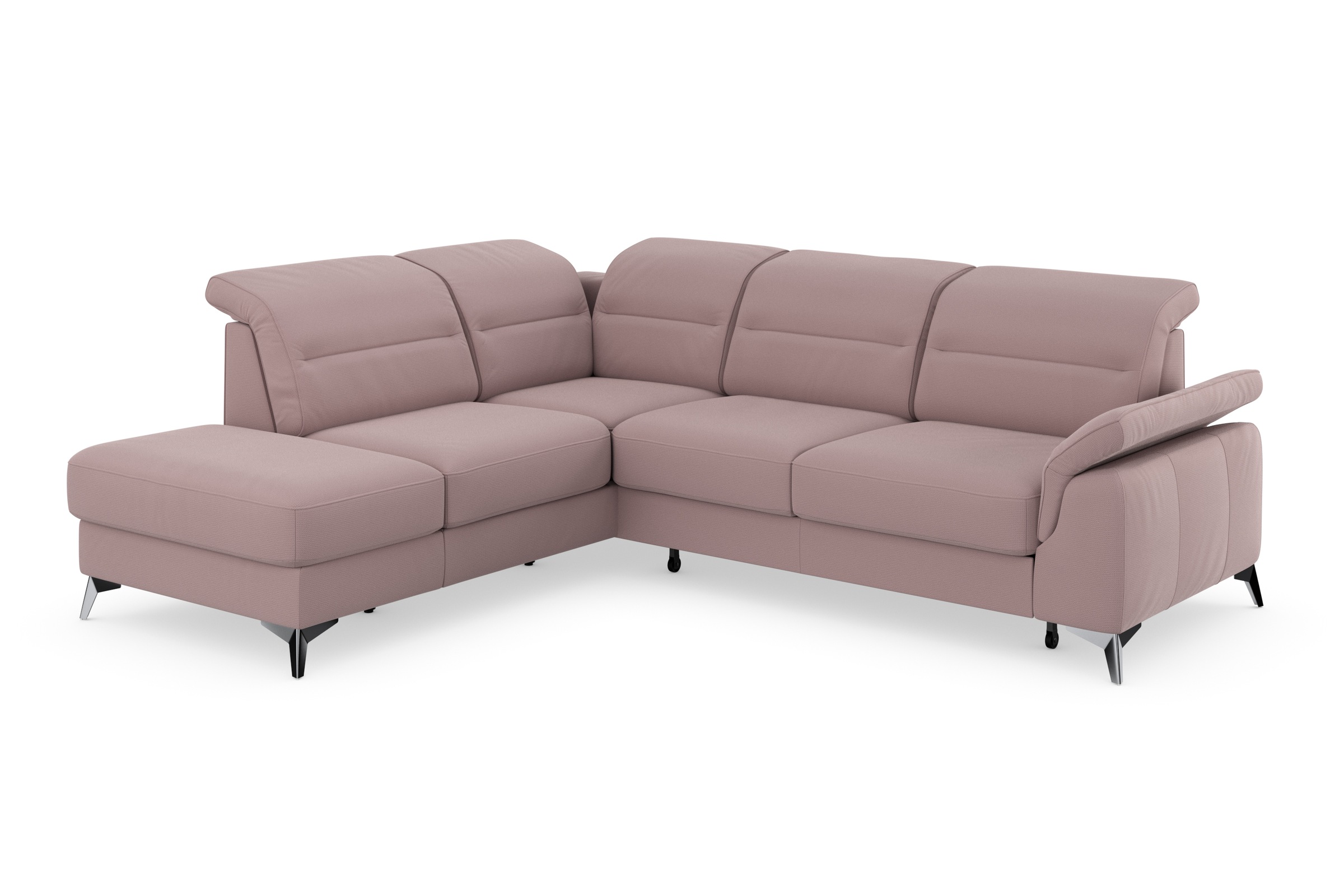 sit&more Ecksofa »Sinatra L-Form«, mit Ottomane, optional mit Kopfteilverstellung und Armteilfunktion