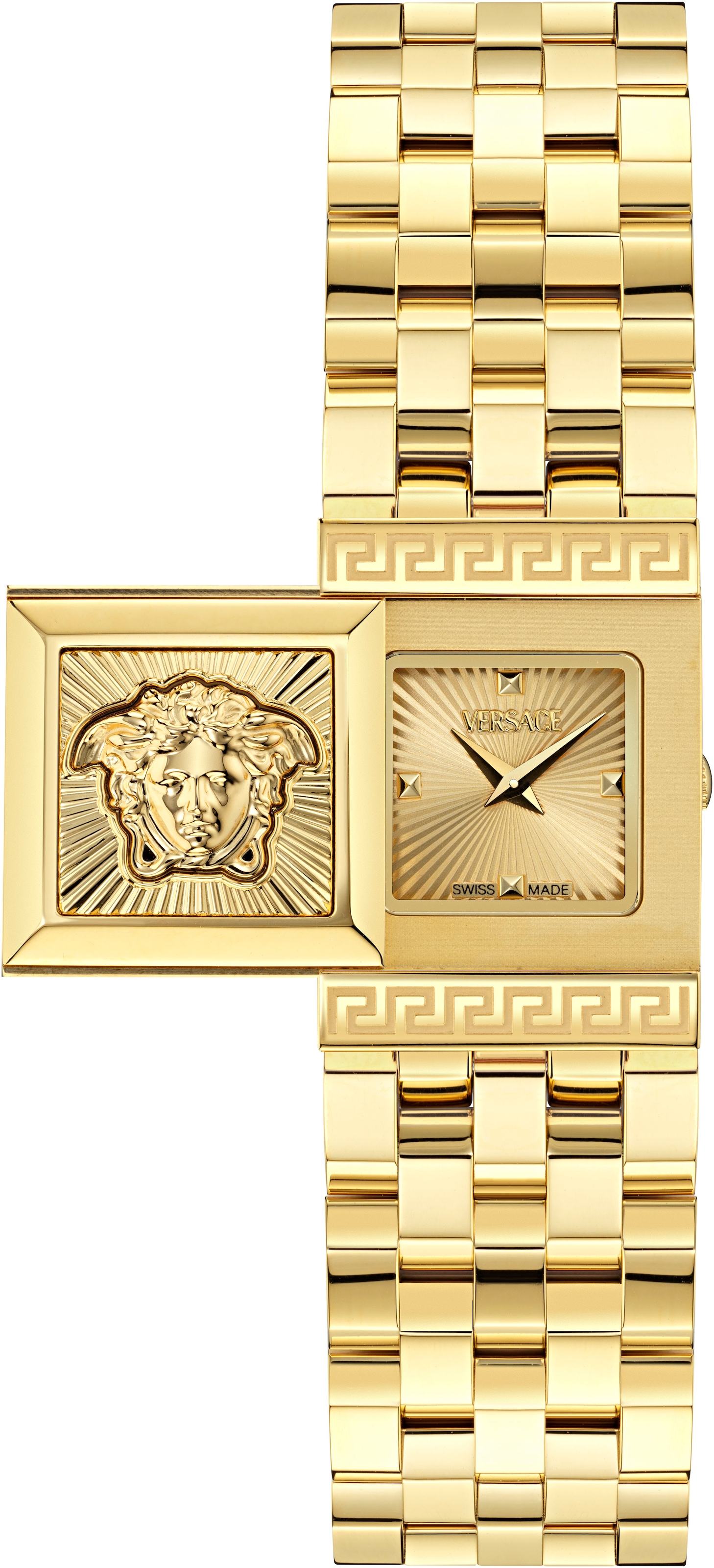 Versace Quarzuhr »VERSACE REVEAL« Armbanduhr, Damenuhr, Swiss Made, Edelstahlarmband, analog