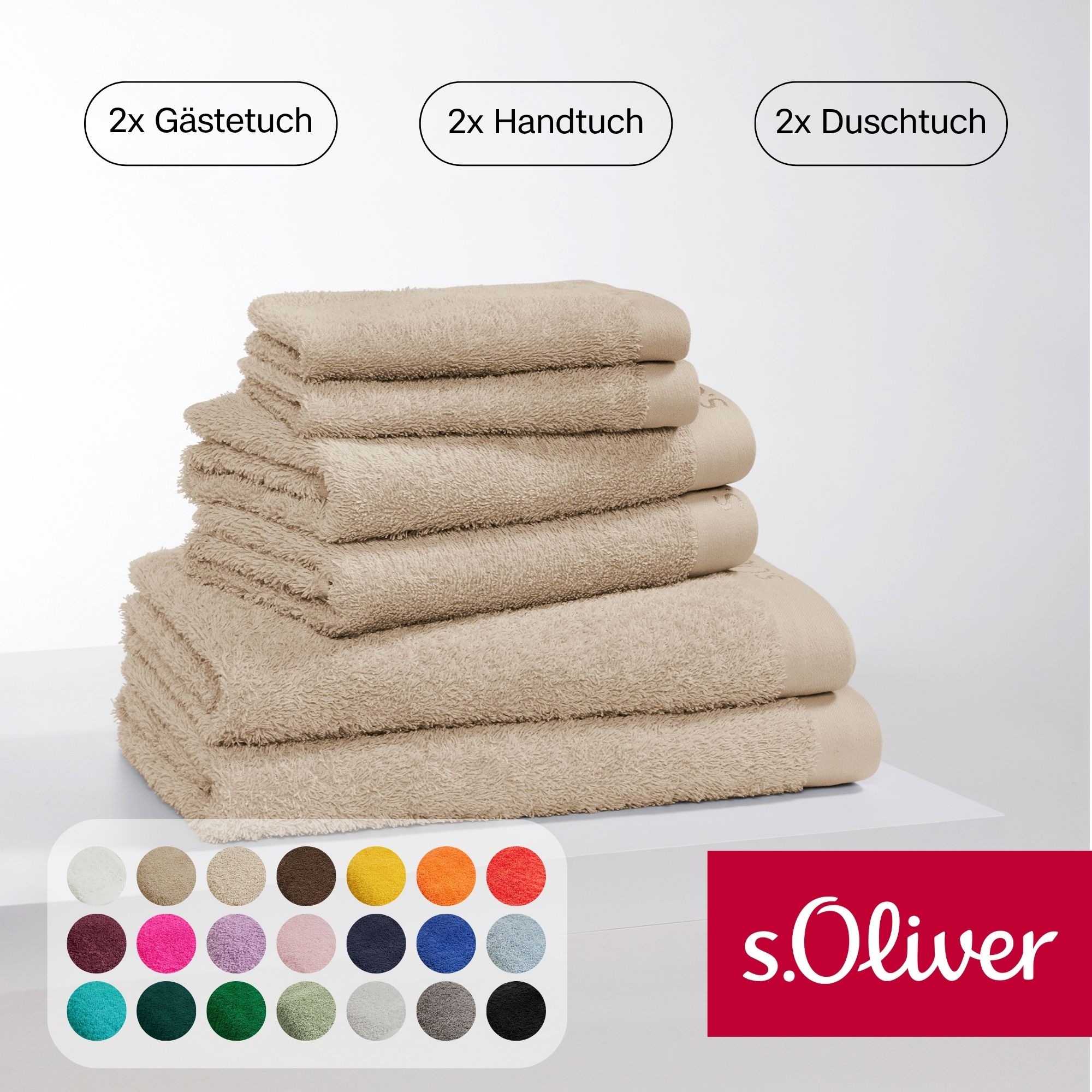 s.Oliver Handtuch Set »s.Oliver, Premium Qualität, 600 gr/m²«, (Set, 6 St., günstig online kaufen