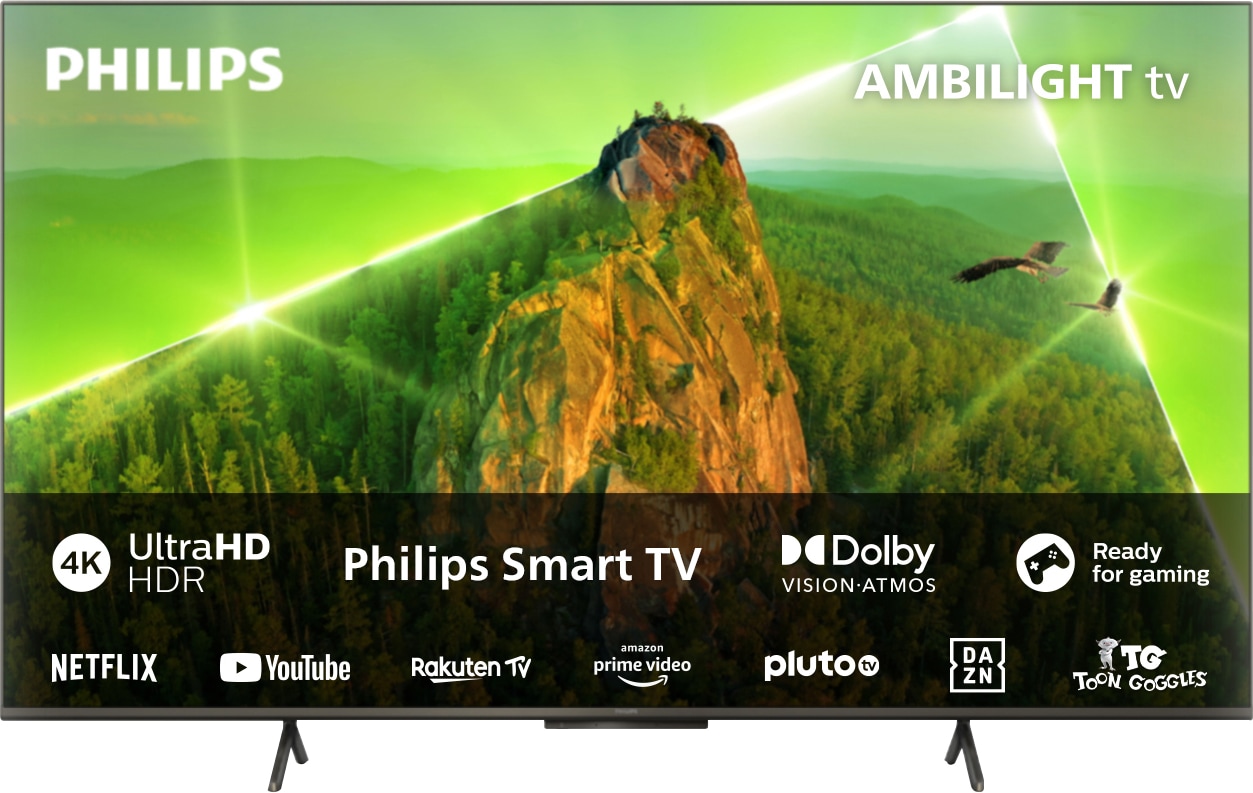 Rechnung Zoll, Smart-TV HD, auf Philips cm/43 »43PUS8108/12«, 4K kaufen 108 LED-Fernseher Ultra