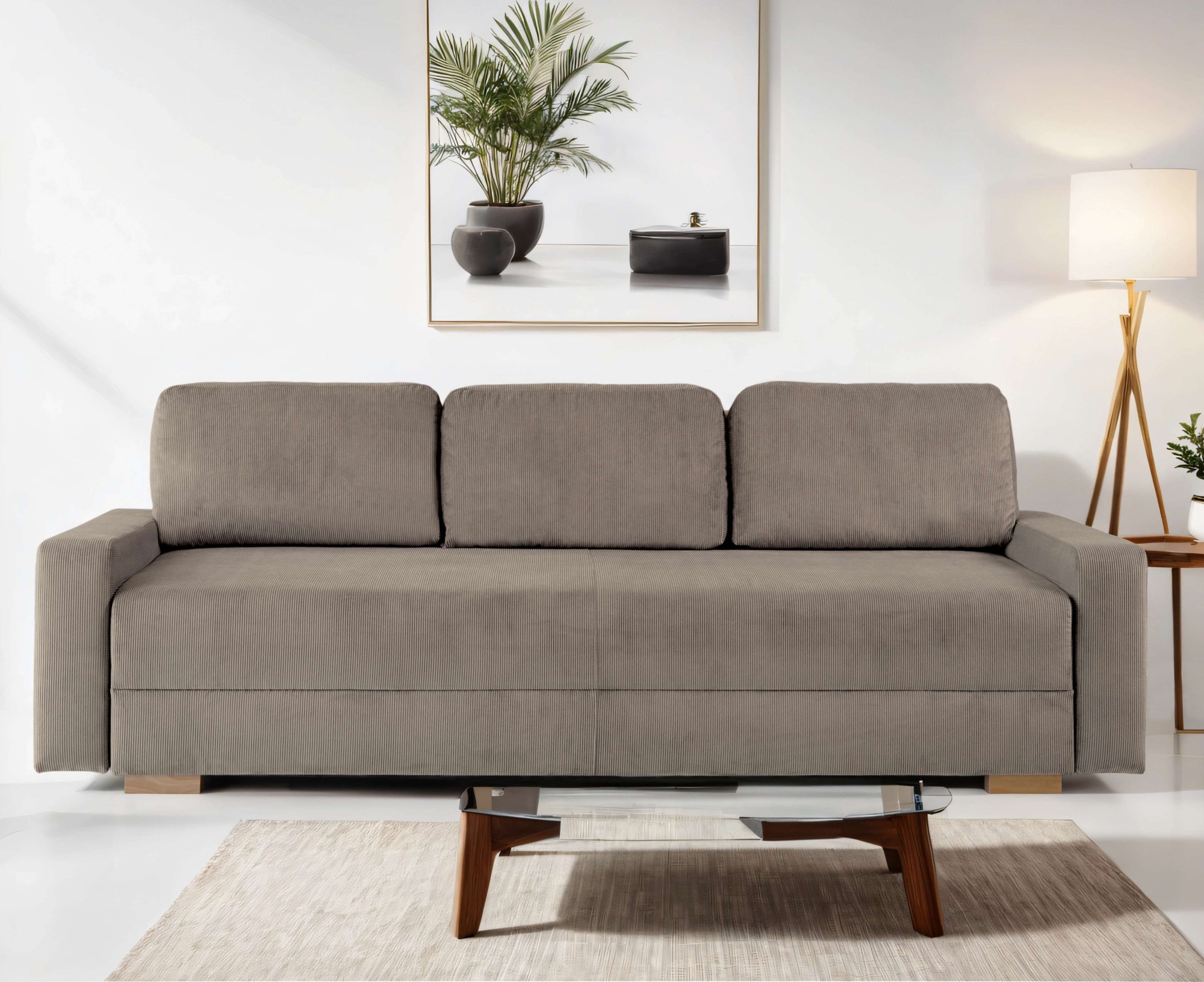 INOSIGN 3-Sitzer »SHERIDIAN Schlafsofa mit Bettkasten, in Feincord & Velvet günstig online kaufen
