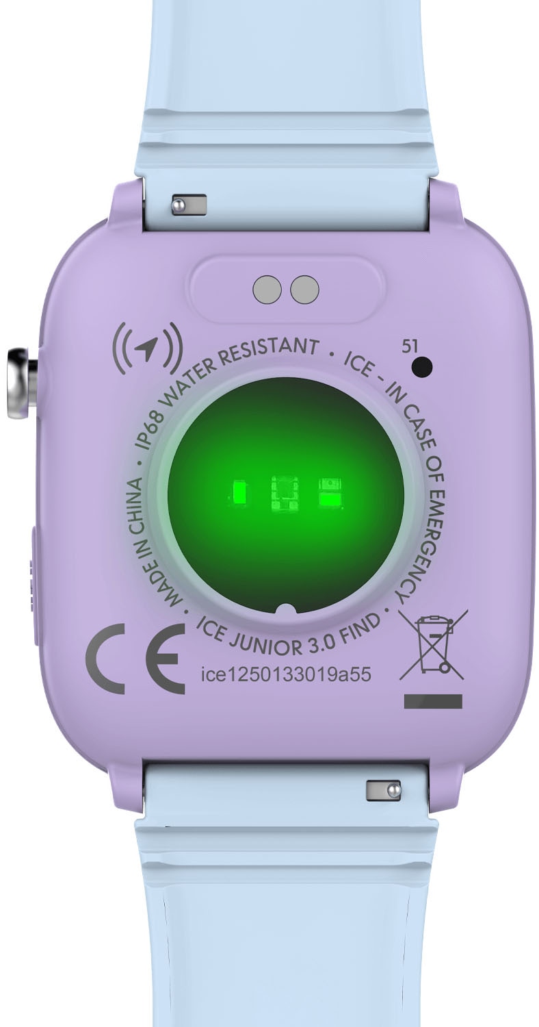 ice-watch Smartwatch »ICE smart junior 3.0 - Find My - 1.75«, Armbanduhr, Kinderuhr, Silikonarmband, Bluetooth, Geschenkidee,digital