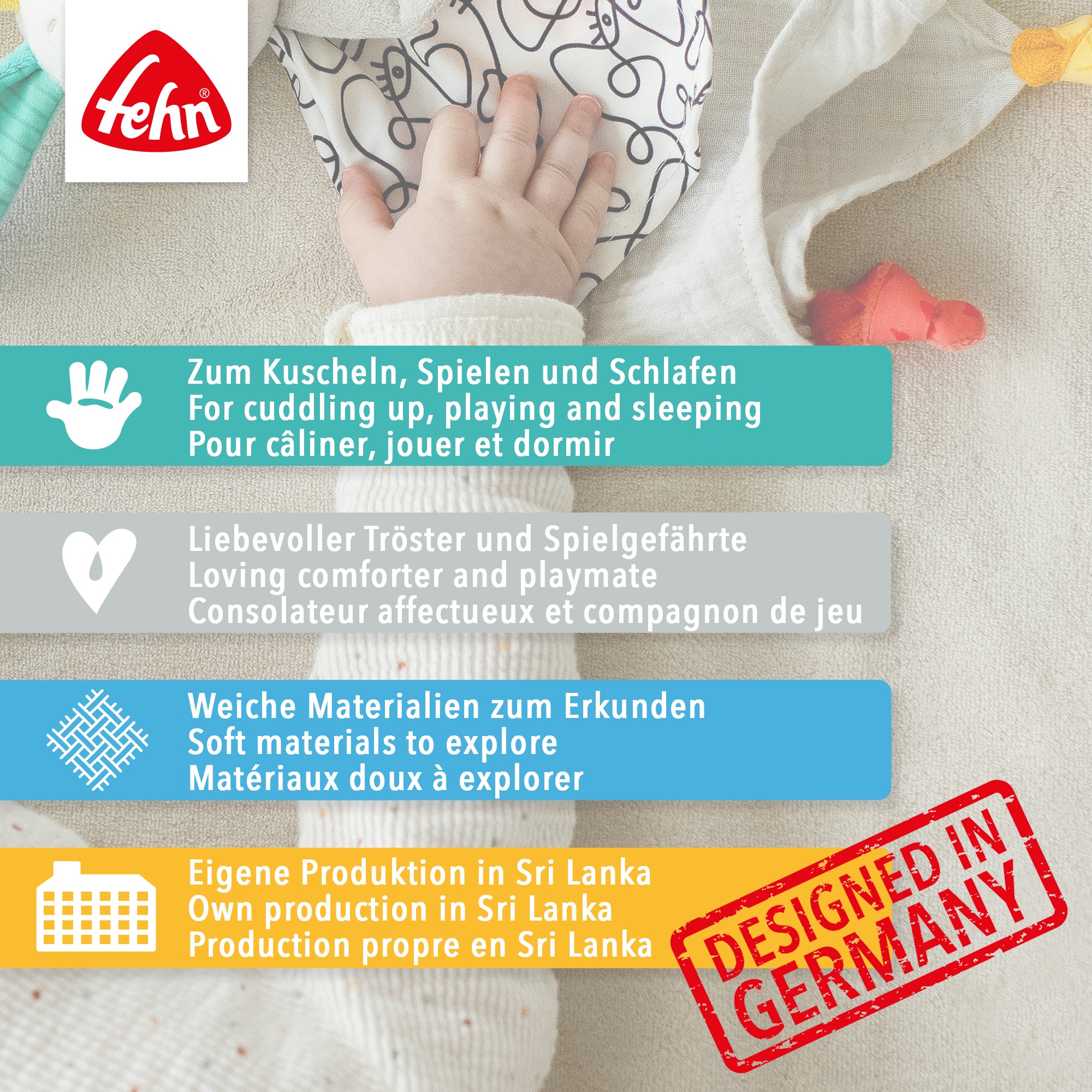 Fehn Kuscheltuch »FredErik, Bär klein«