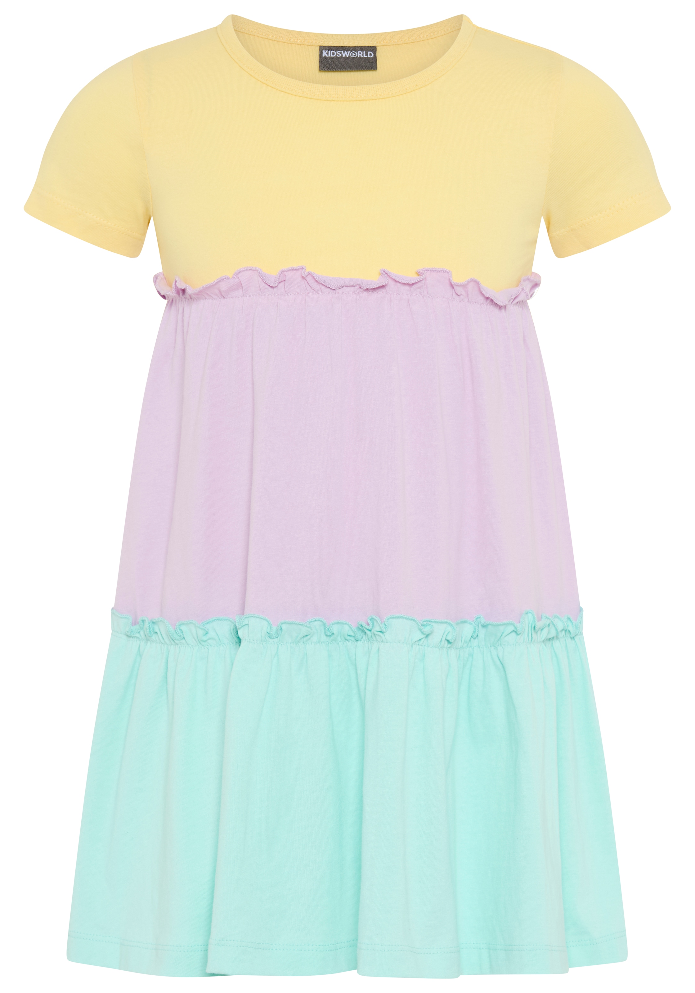 KIDSWORLD Jerseykleid »- Volantkleid für kleine Mädchen« festliche Anlässe,  kniefreie Länge,  verspielter Stil