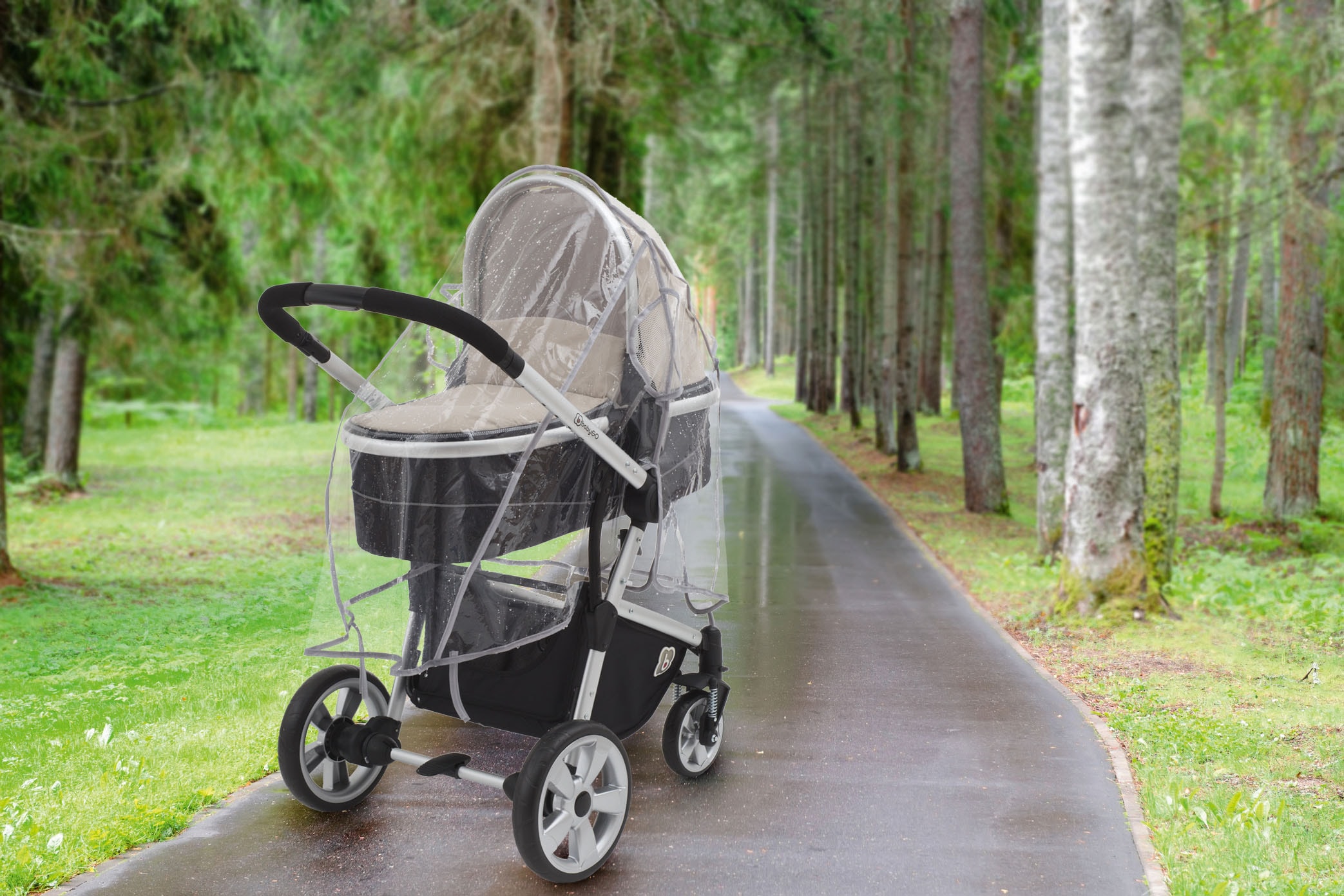 BabyGo Kinderwagen-Regenschutzhülle »Regenschutz«, für Buggys; durchsichtig mit seitlichen Belüftungsöffnungen