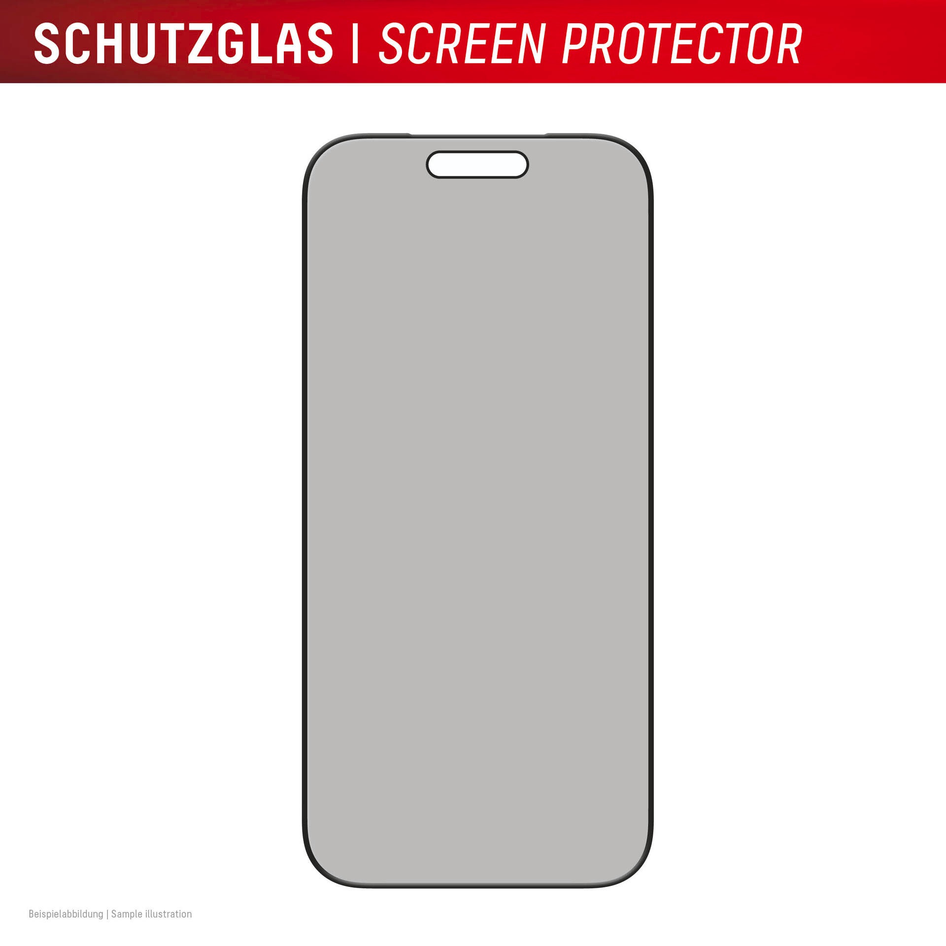 Displex Displayschutzglas »Privacy Glass Screen Protector«, für Apple iPhone 17-Apple iPhone 17 Pro, Displayschutzfolie, Schutzfolie, Bildschirmschutz, kratz- & stoßfest