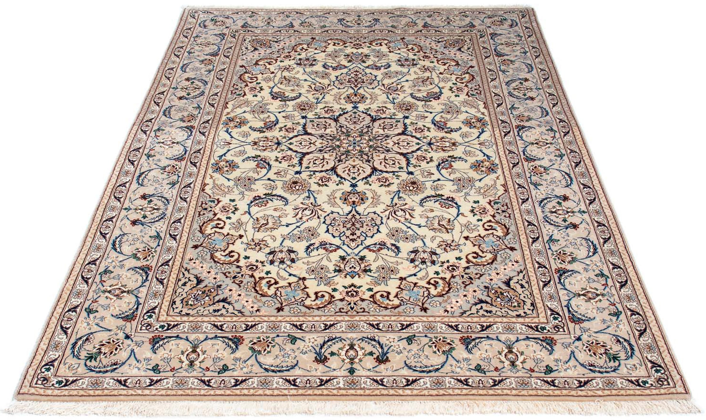 morgenland Orientteppich »Perser - Isfahan - Premium - 205 x 128 cm - beige günstig online kaufen