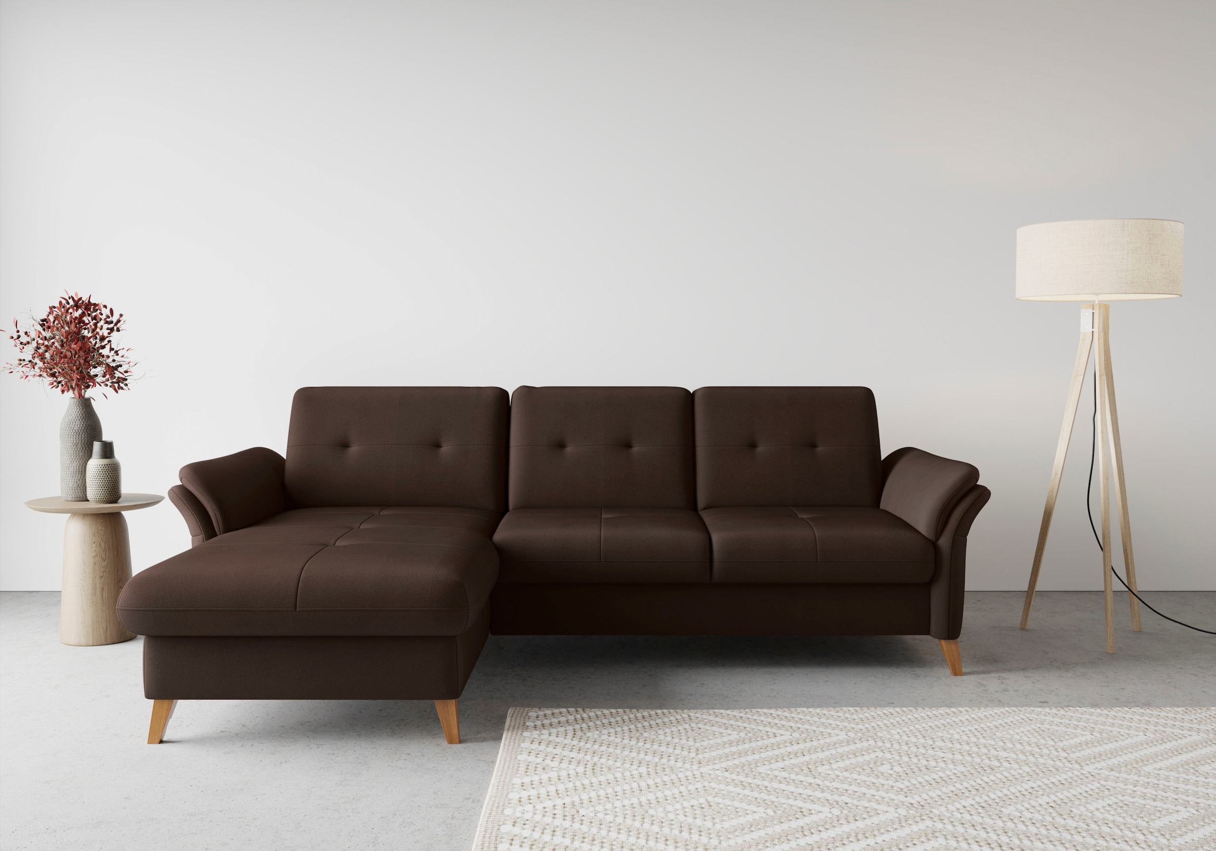 sit&more Ecksofa »Göteborg« Sitztiefenverstellung und Federkern, wahlweise günstig online kaufen