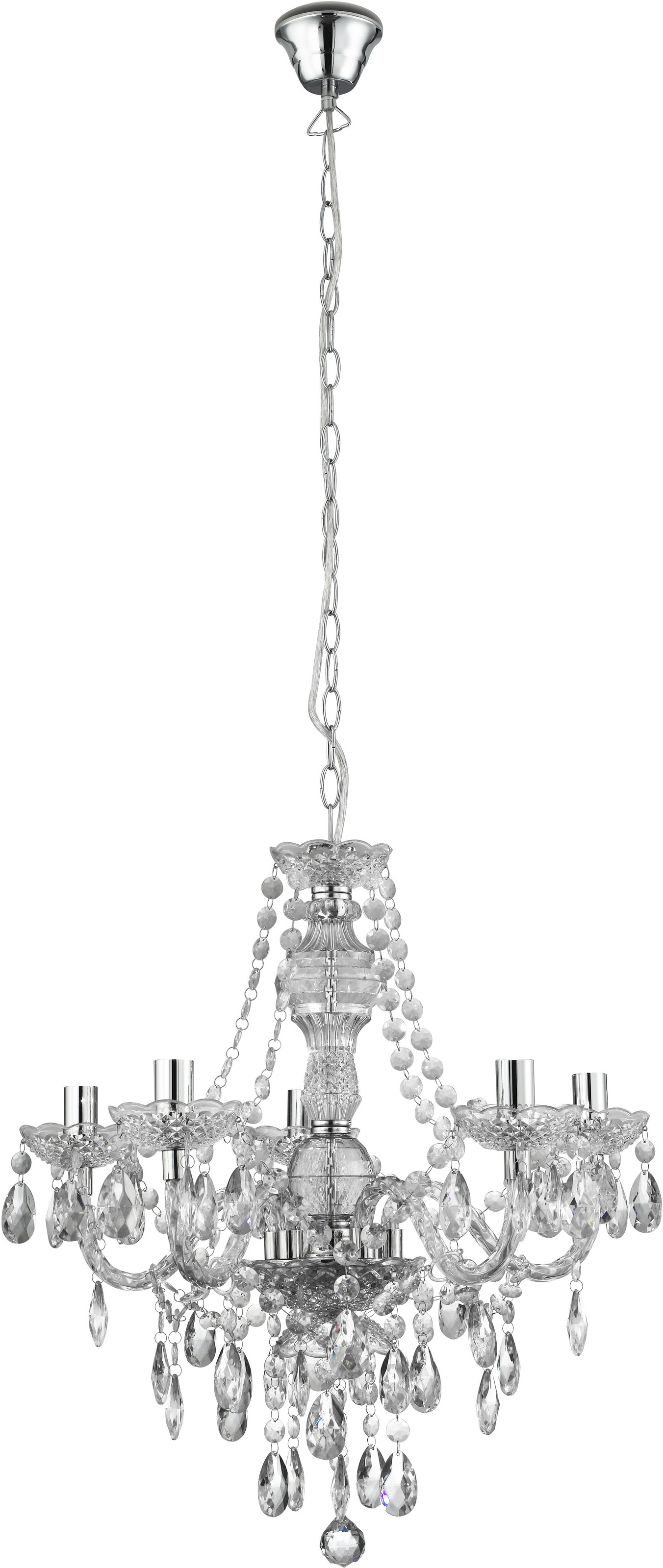 Searchlight Pendelleuchte »Marie Therese-5Lt-Pendelleuchte - Klarglas & Acryl« E14 1 Stk.