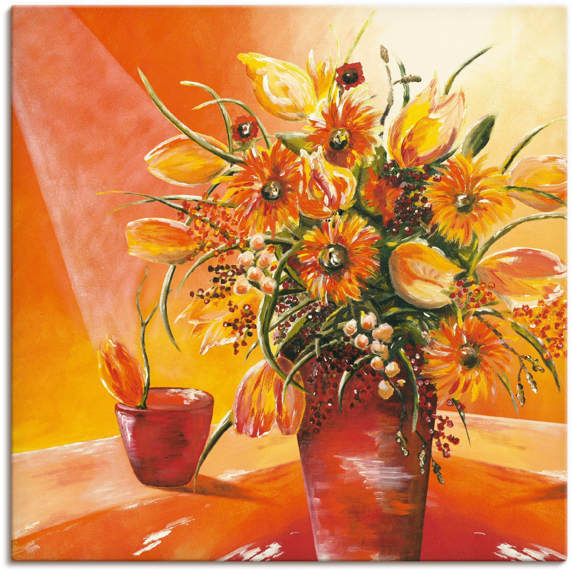 Artland Wandbild »Blumenstrauß in Vase I« Blumen 1 Stk. tlg. als Alubild, O günstig online kaufen