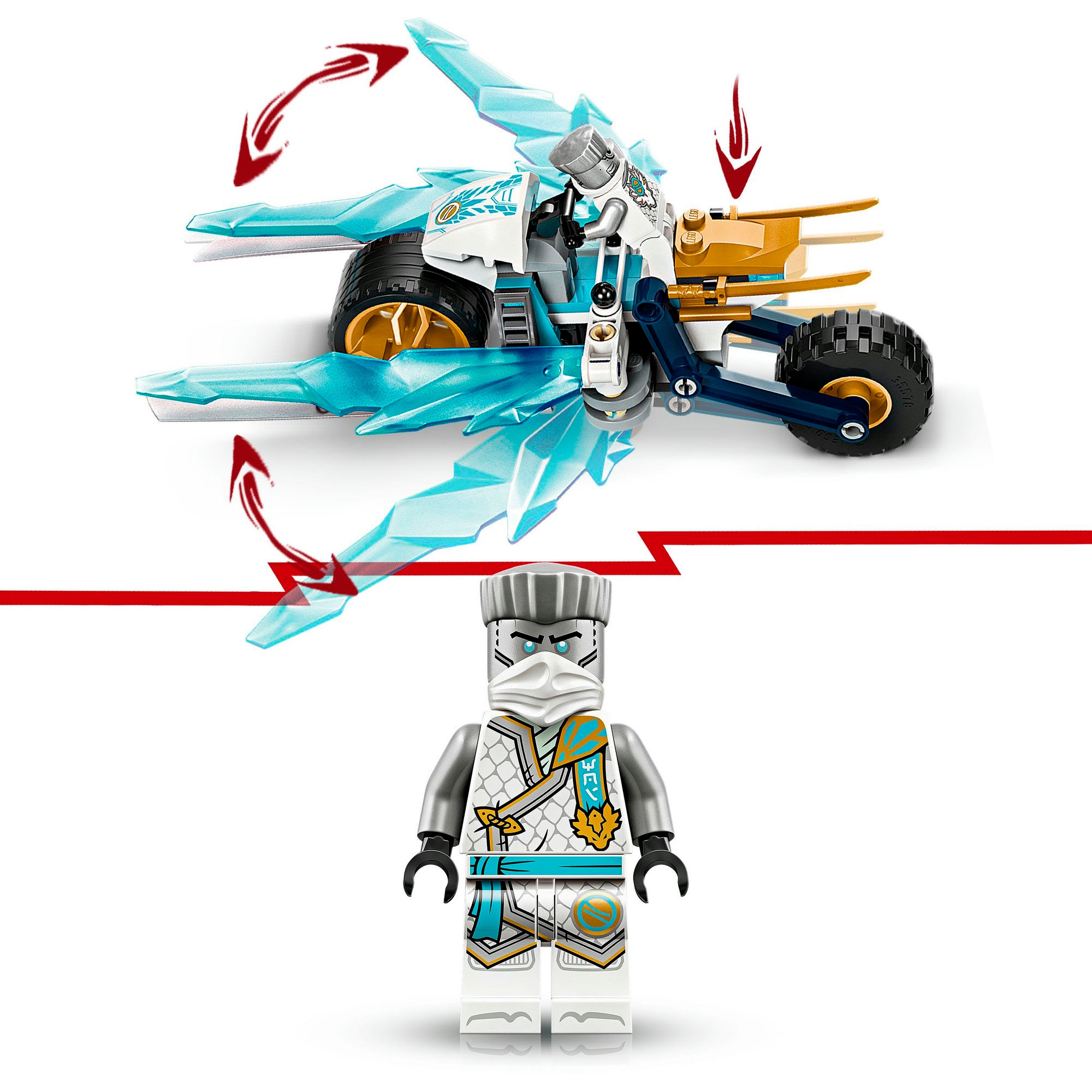 LEGO® Konstruktionsspielsteine »Zanes Eismotorrad (71816), LEGO Ninjago«, (84 St.), Made in Europe