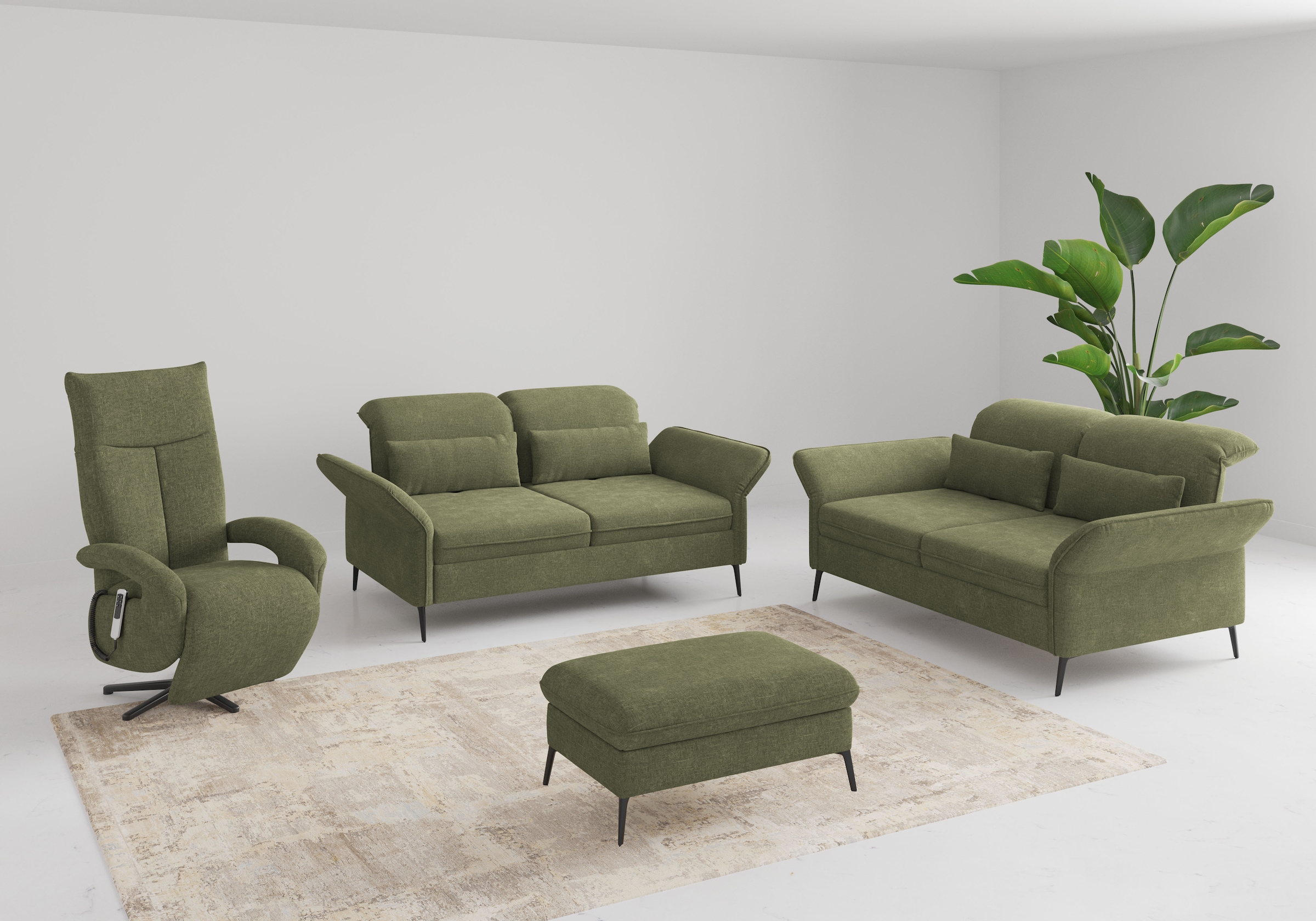 sit&more 3-Sitzer »Emely«, mit Sitztiefenverstellung, optional mit Bettfunktion