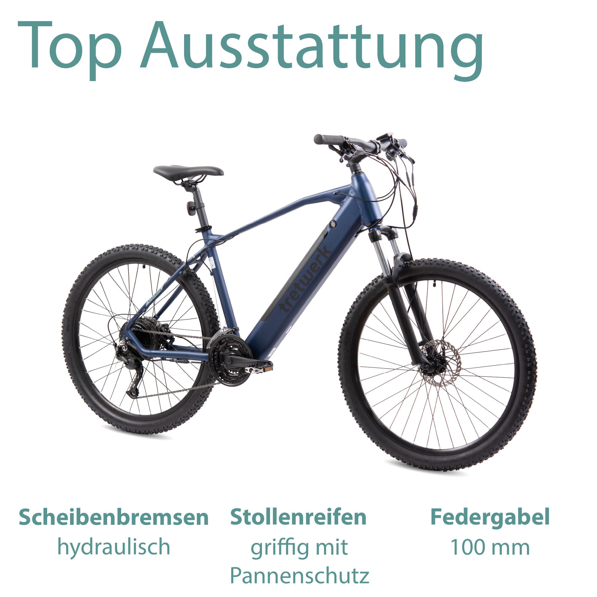 Tretwerk E-Bike »Bolt«, Shimano, Heckmotor 250 W, Pedelec, Elektrofahrrad für Damen u. Herren, MTB