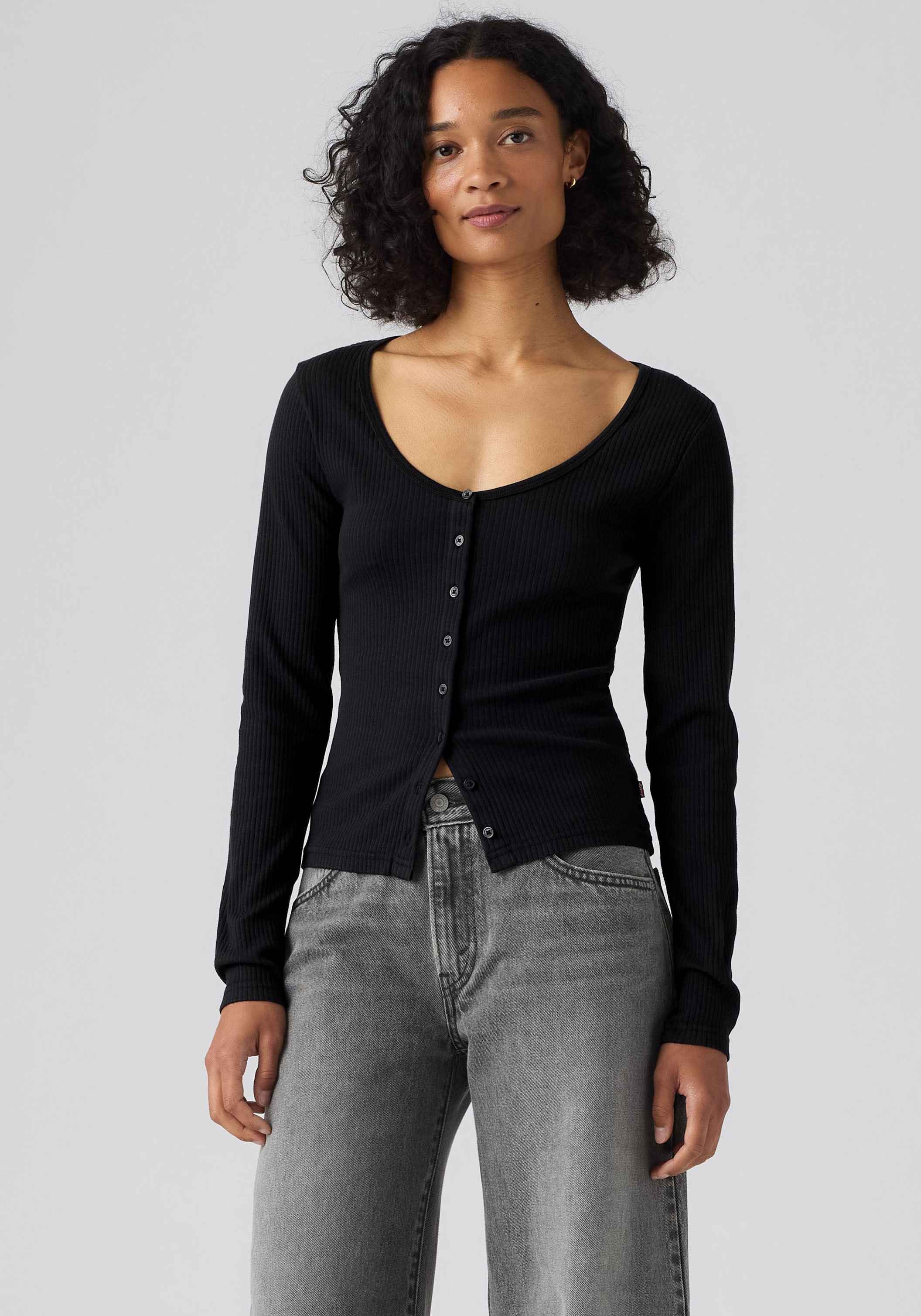 Levi's® Langarmshirt »AUSTEN BUTTON THROUGH LS« Feinripp