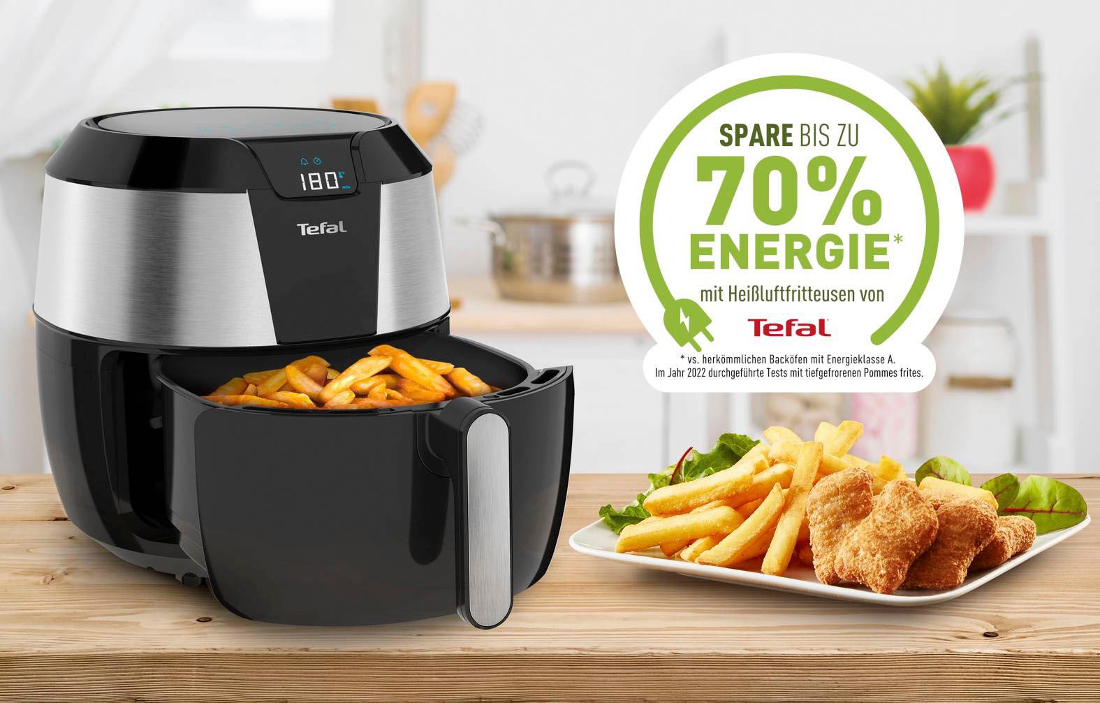 Tefal Heißluftfritteuse »EY701D Easy Fry XXL«, 1850 W, Fassungsvermögen 1,6 kg, Timer, 8 automatische Menüs
