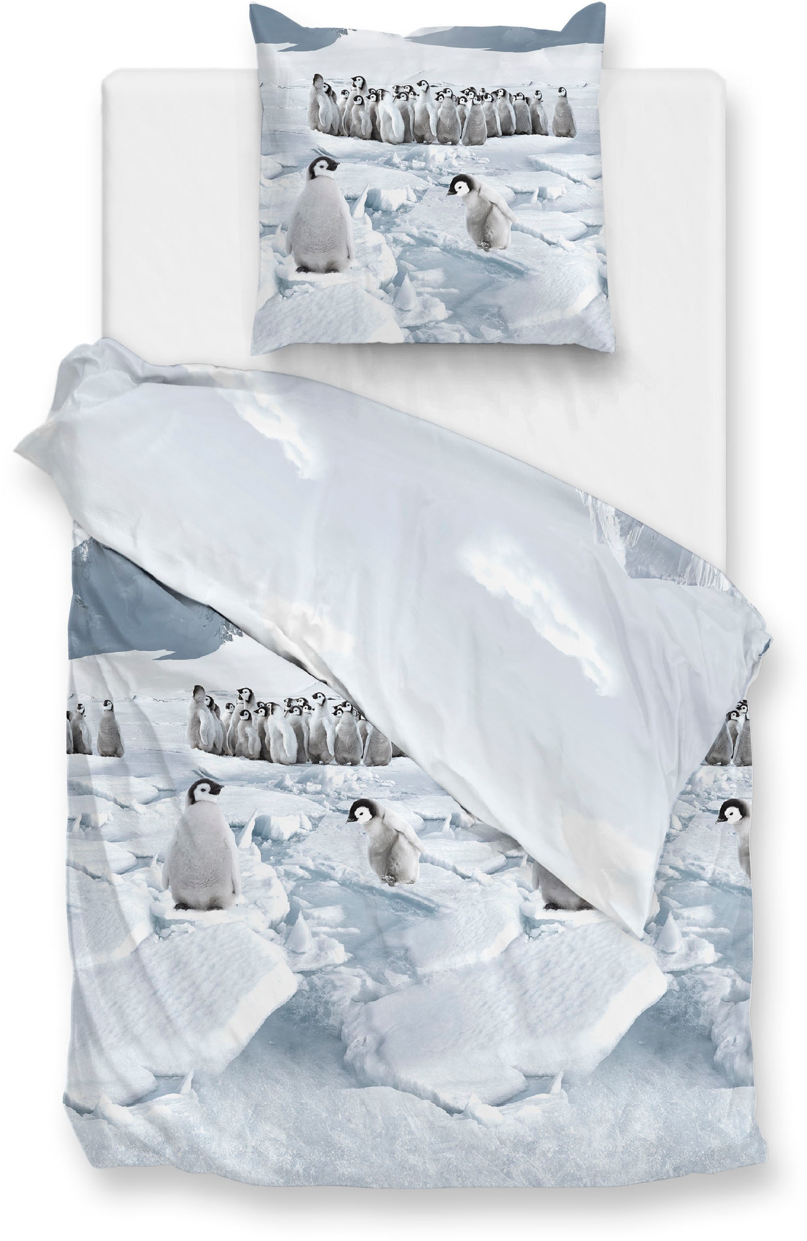 ZO HOME Bettwäsche »Pinguini« 1 tlg. Bettwäsche aus 100% Baumwolle, hochwertige Flanell