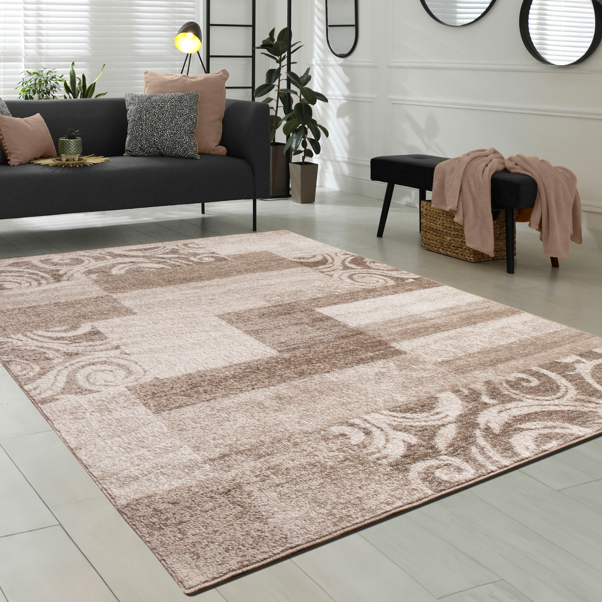 Paco Home Teppich »Sinai 053«, rechteckig, 13 mm Höhe, Kurzflor, Patchwork günstig online kaufen