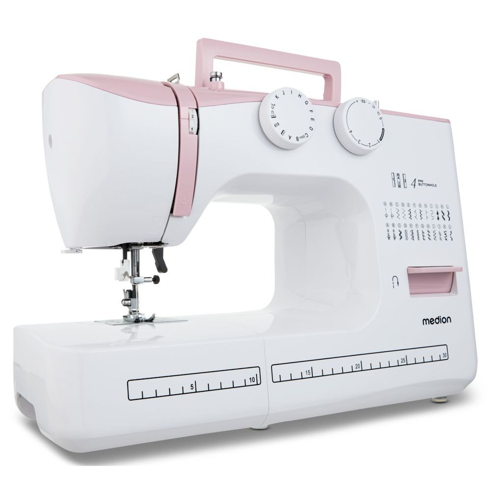 Medion® Freiarm-Nähmaschine »SM60 (MD 10689), 60 Stichmuster, Rückwärtstaste, 60 Watt Motorleistung«, 24 Programme, automatischer Einfädler, einstellbare Stichlänge und -breite, Nähloch