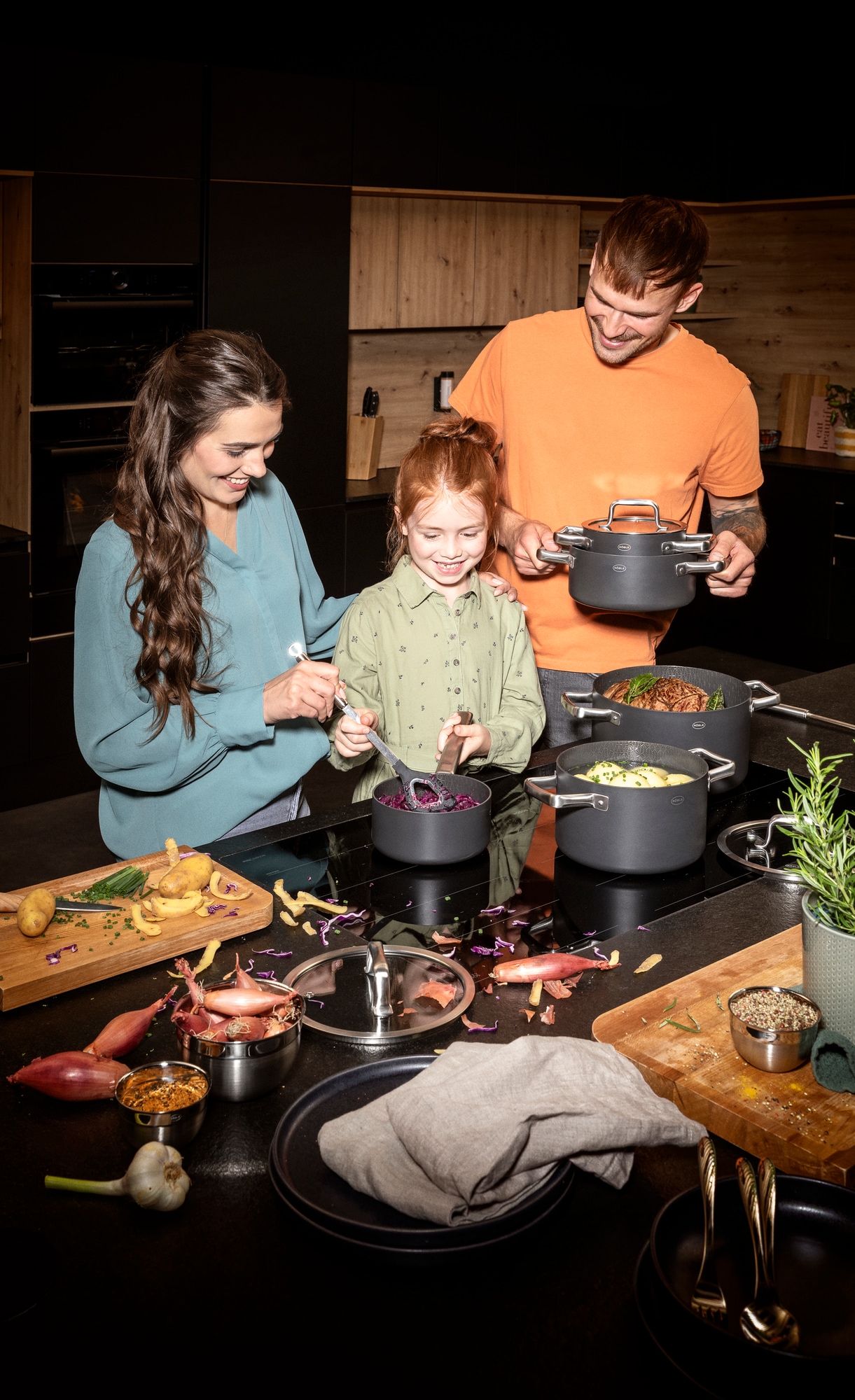 RÖSLE Kasserolle »Stielkasserolle EBONIC Ø 16 cm ProNero« 1 tlg. Aluminium | Edelstahl