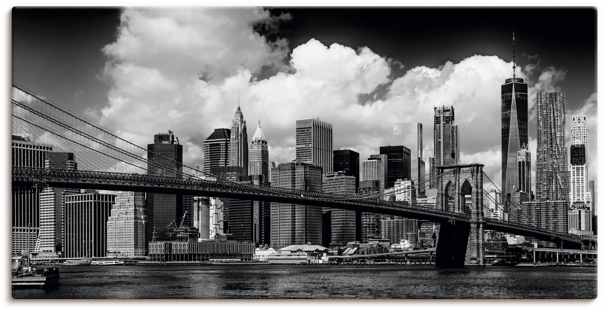 Artland Wandbild »Manhattan Skyline, Brooklyn Bridge«, New York, (1 St.), a günstig online kaufen