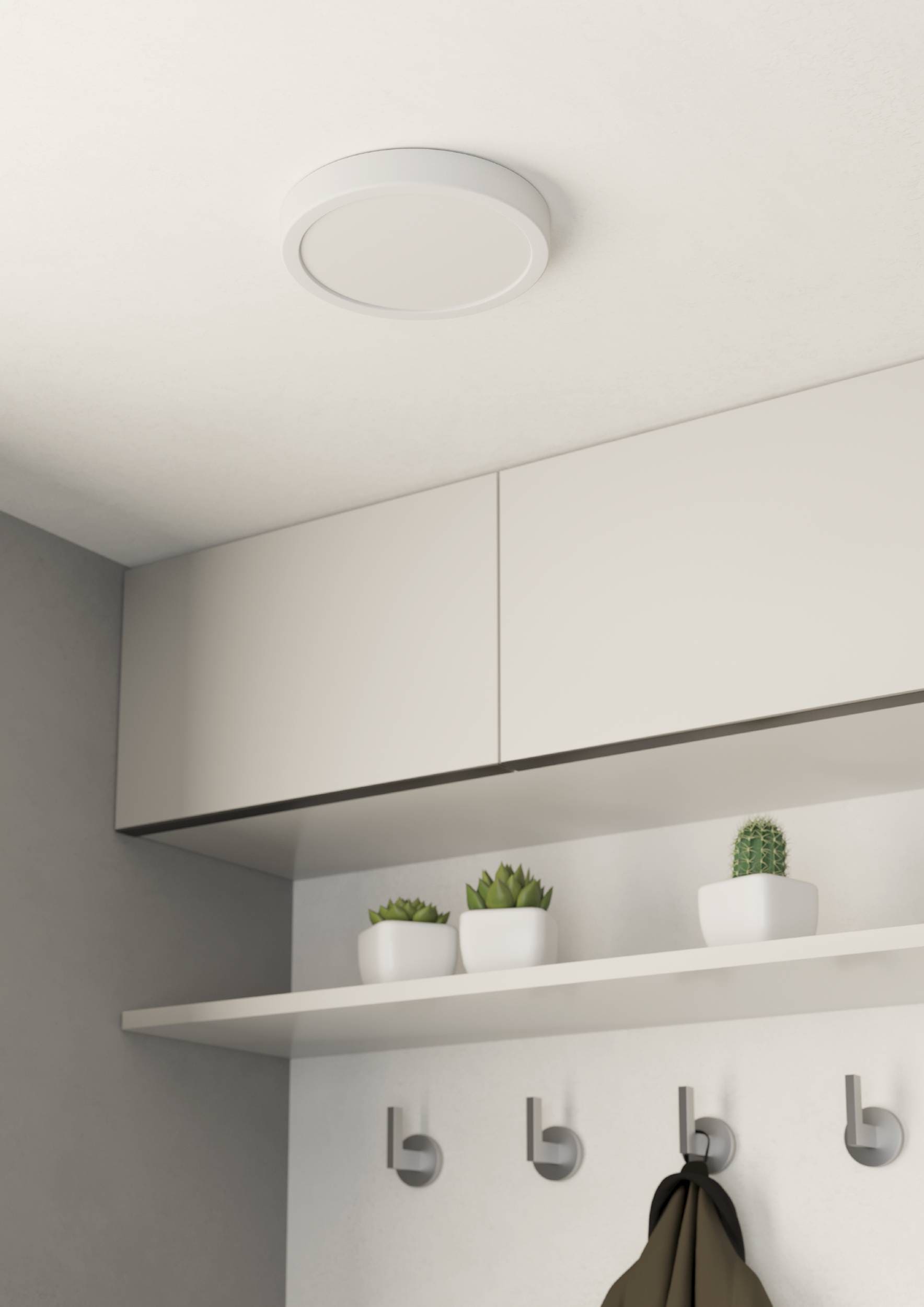 EGLO Aufbauleuchte »Fueva 5 Deckenlampe, Stahl und Kunststoff, Wandlampe, Wohnzimmerlampe« LED-Modul 1 Stk. Warmweiß Aufbauleuchte, Aufbaulampe, Wandleuchte, dimmbar, Deckenlampe, Weiß