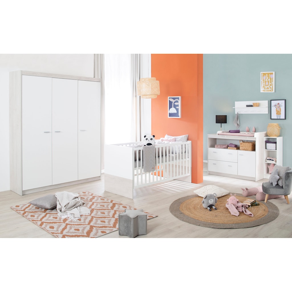 roba® Babyzimmer-Komplettset »Julia«, (Set, 3 St., Kinderbett, Schrank, Wickelkommode)