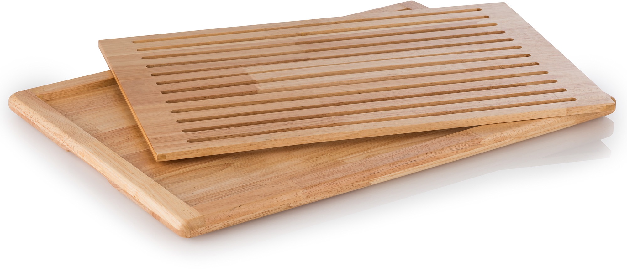 APS Brotschneidebrett »Rubber Wood« mit Krümelfach, naturbelassen günstig online kaufen