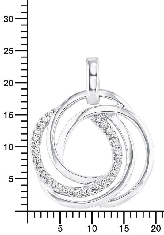 Amor Kette mit Anhänger »verschlungene Kreise« mit Zirkonia (synth.)