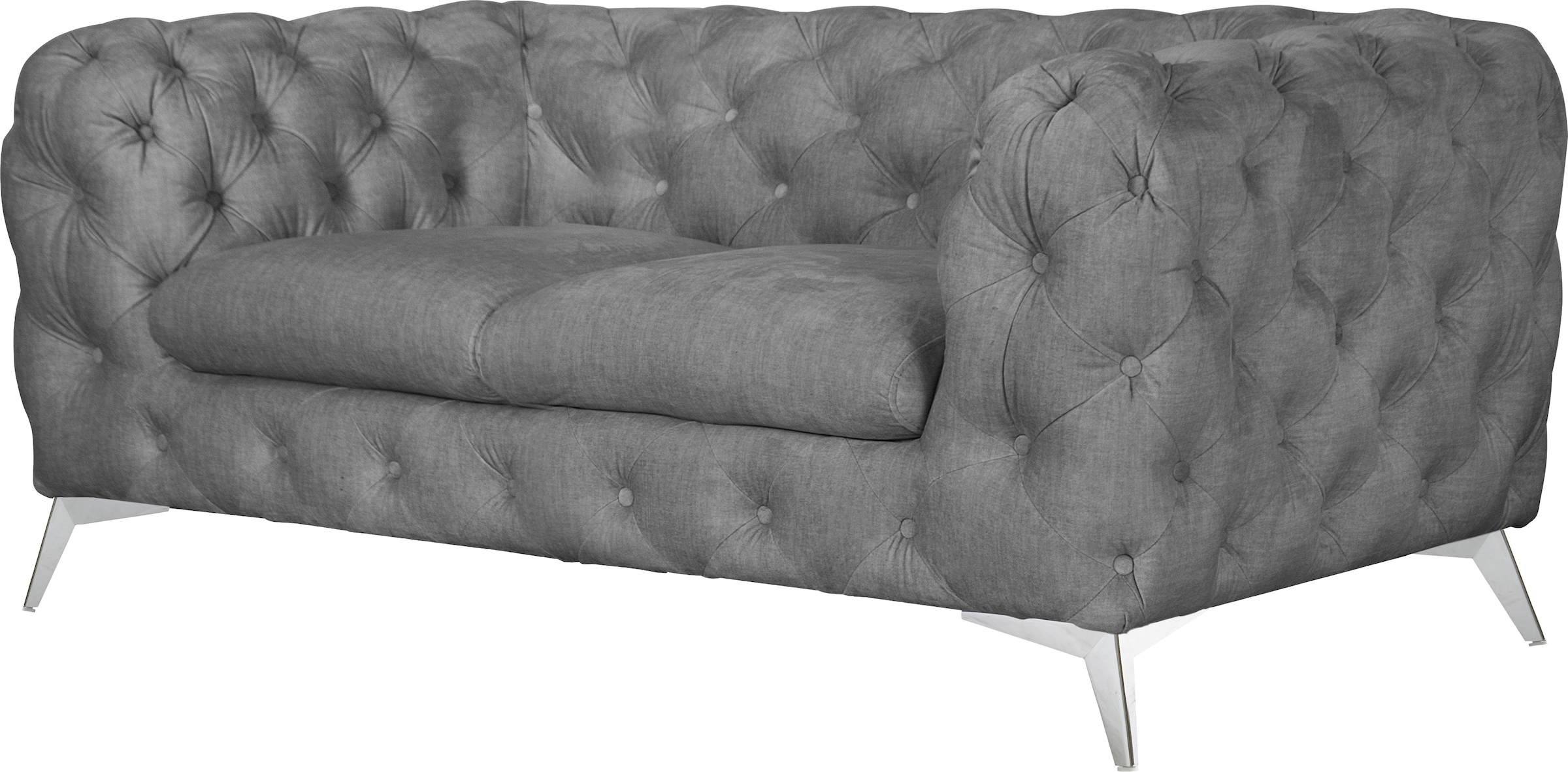 Leonique Chesterfield-Sofa »Glynis«, aufwändige Knopfheftung, moderne Chesterfield Optik, Fußfarbe wählbar