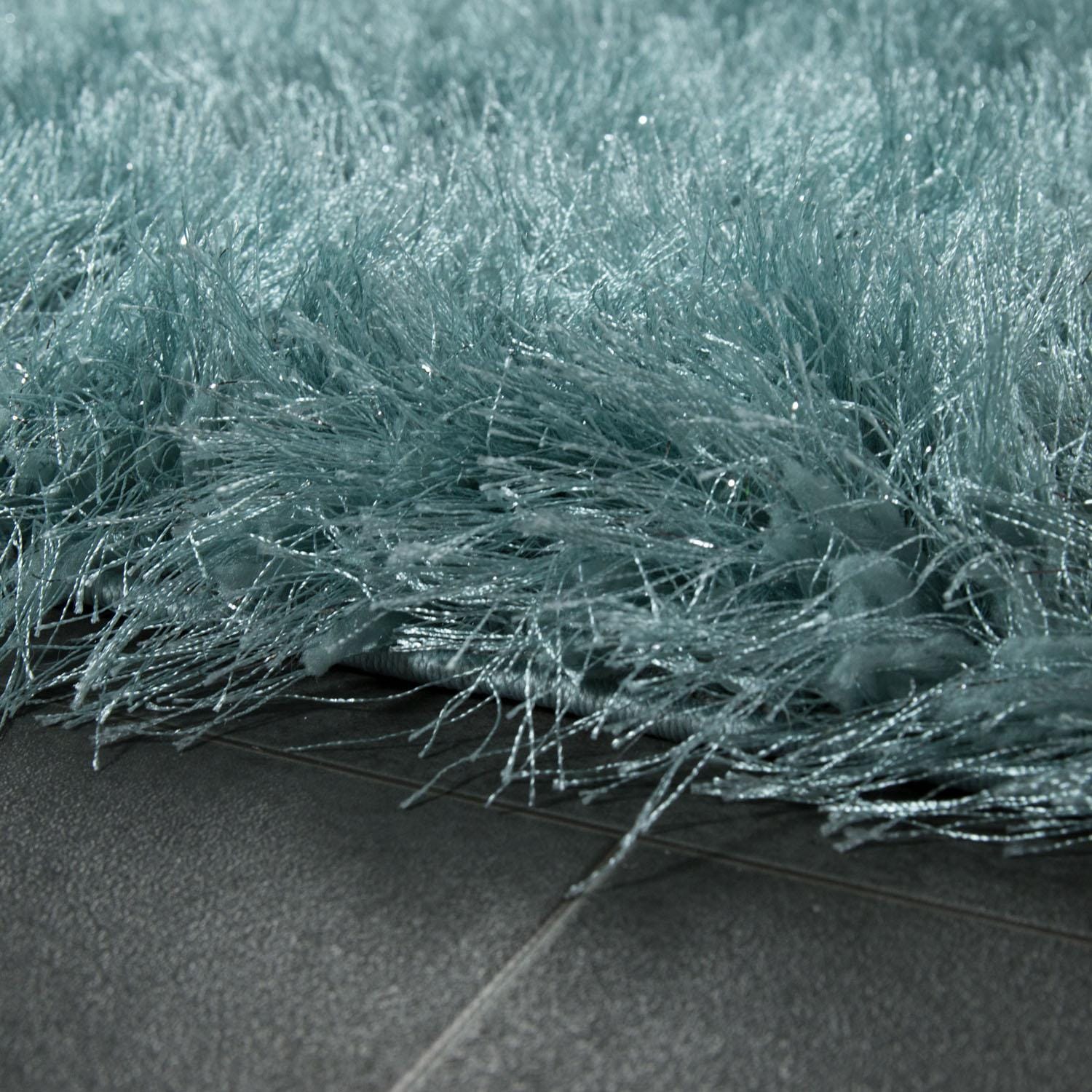 Paco Home Hochflor-Teppich »Glamour 300«, rechteckig, 70 mm Höhe, Uni Farben, mit weichem Glanz Garn, auch als Läufer erhältlich