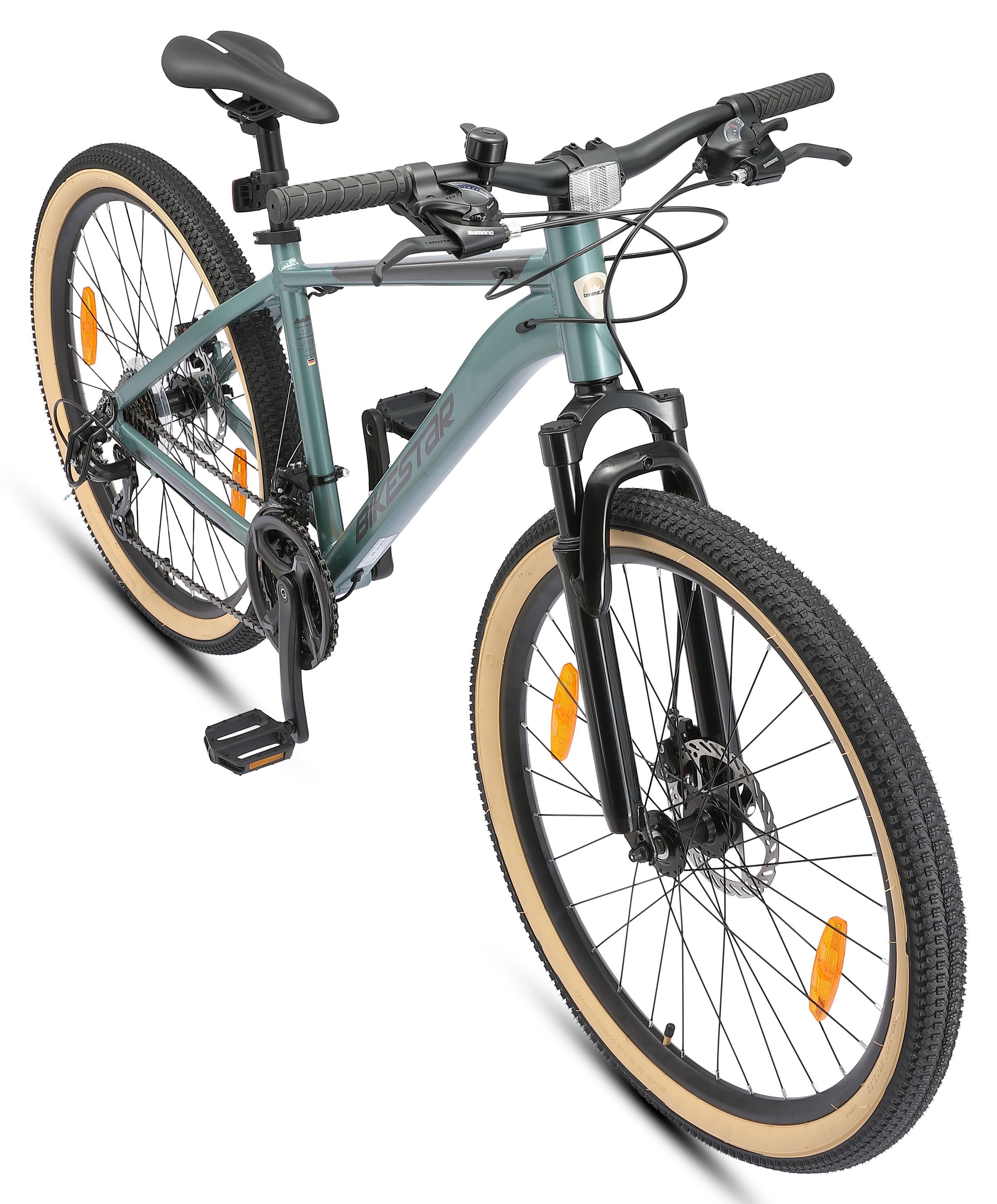 Bikestar Mountainbike 21 Gang Shimano RD-TY300 Schaltwerk Kettenschaltung für Damen und Herren, Kettenschaltung