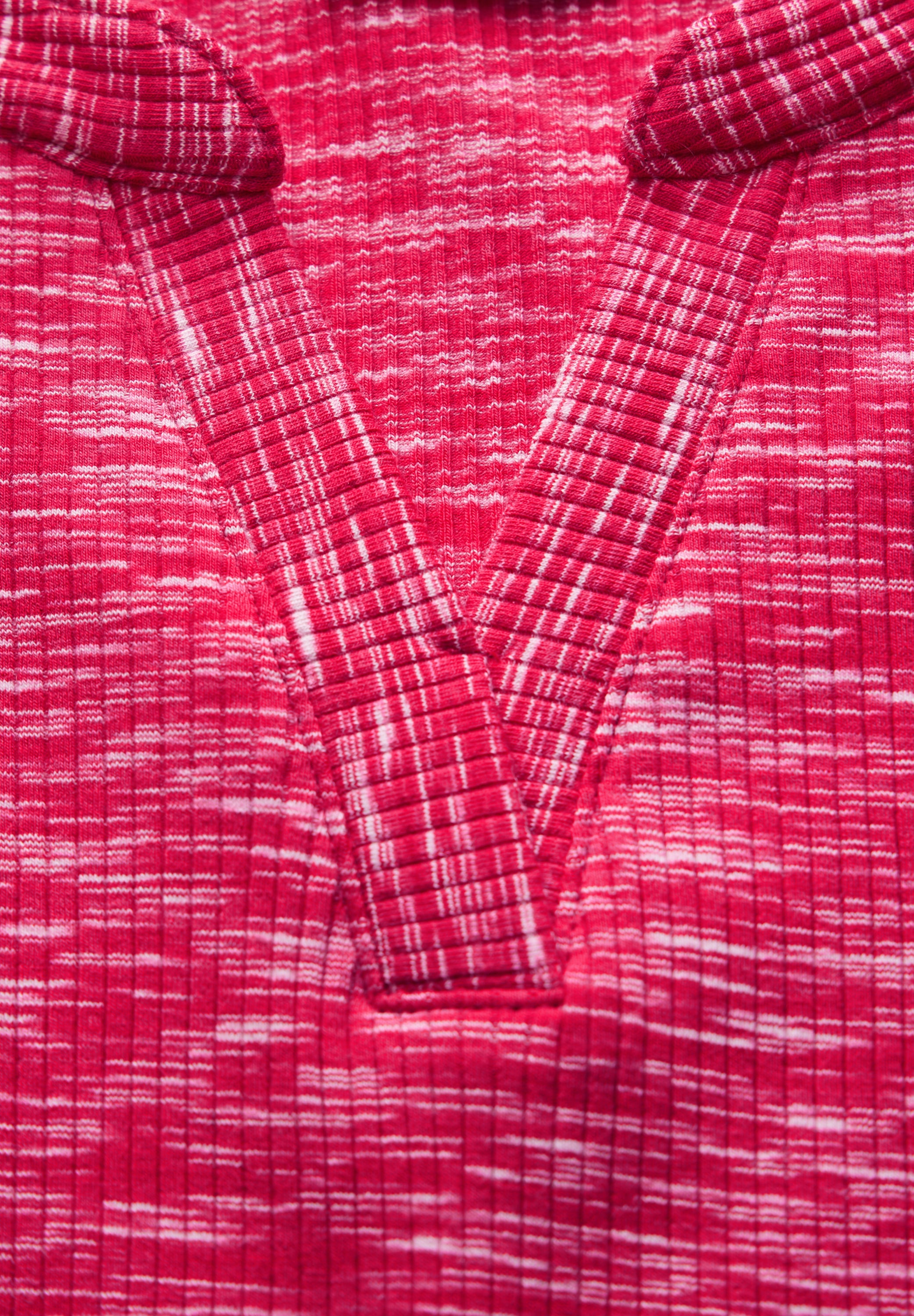 Cecil Langarmshirt, mit Rippstruktur, meliert