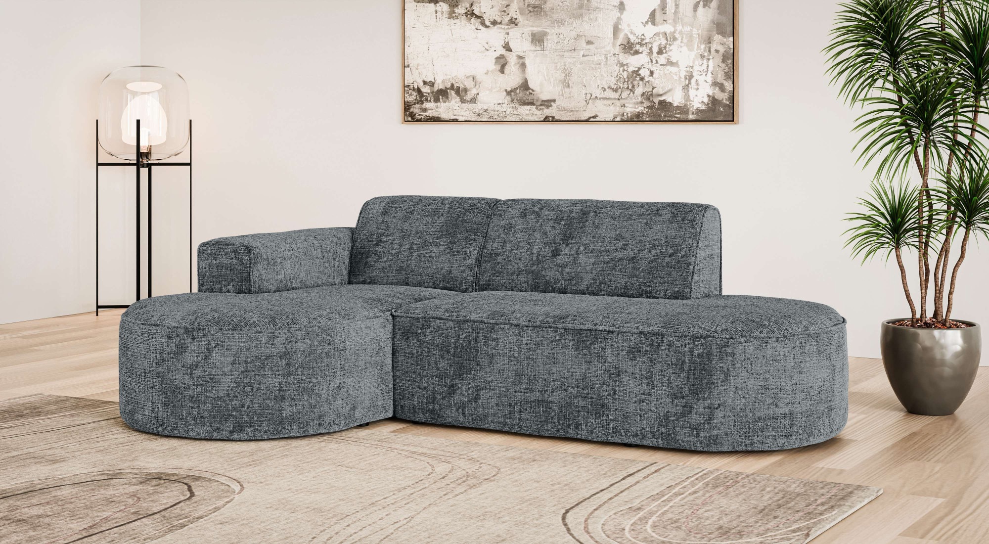OTTO home Ecksofa »ADELLA Design-Sofa mit Recamiere rechts/links, 248/159/7 günstig online kaufen