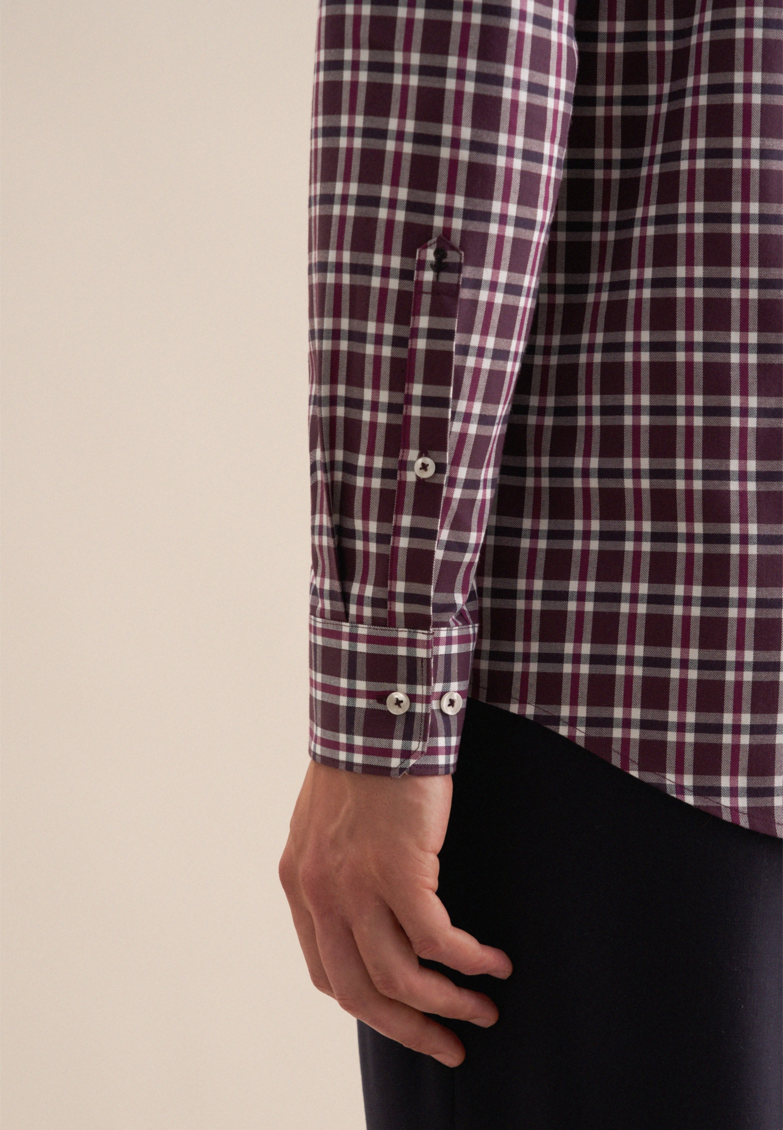 seidensticker Flanellhemd »Regular«, Regular Langarm Button-Down-Kragen Karo
