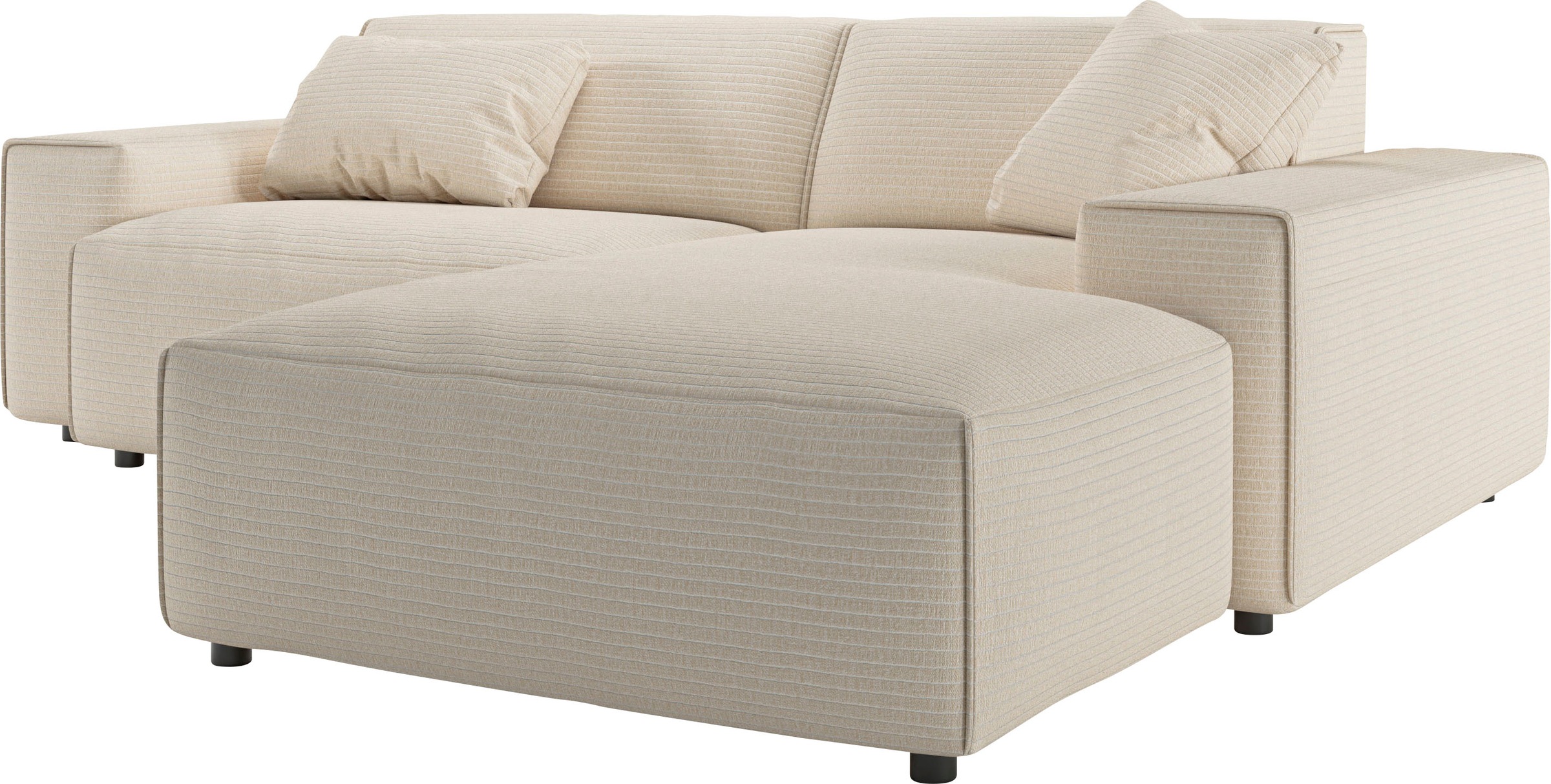 andas Ecksofa »Glimminge L-Form auch in Breitcord, Feincord + Easy care-Bezug,«, Breite 234, Zierkissen
