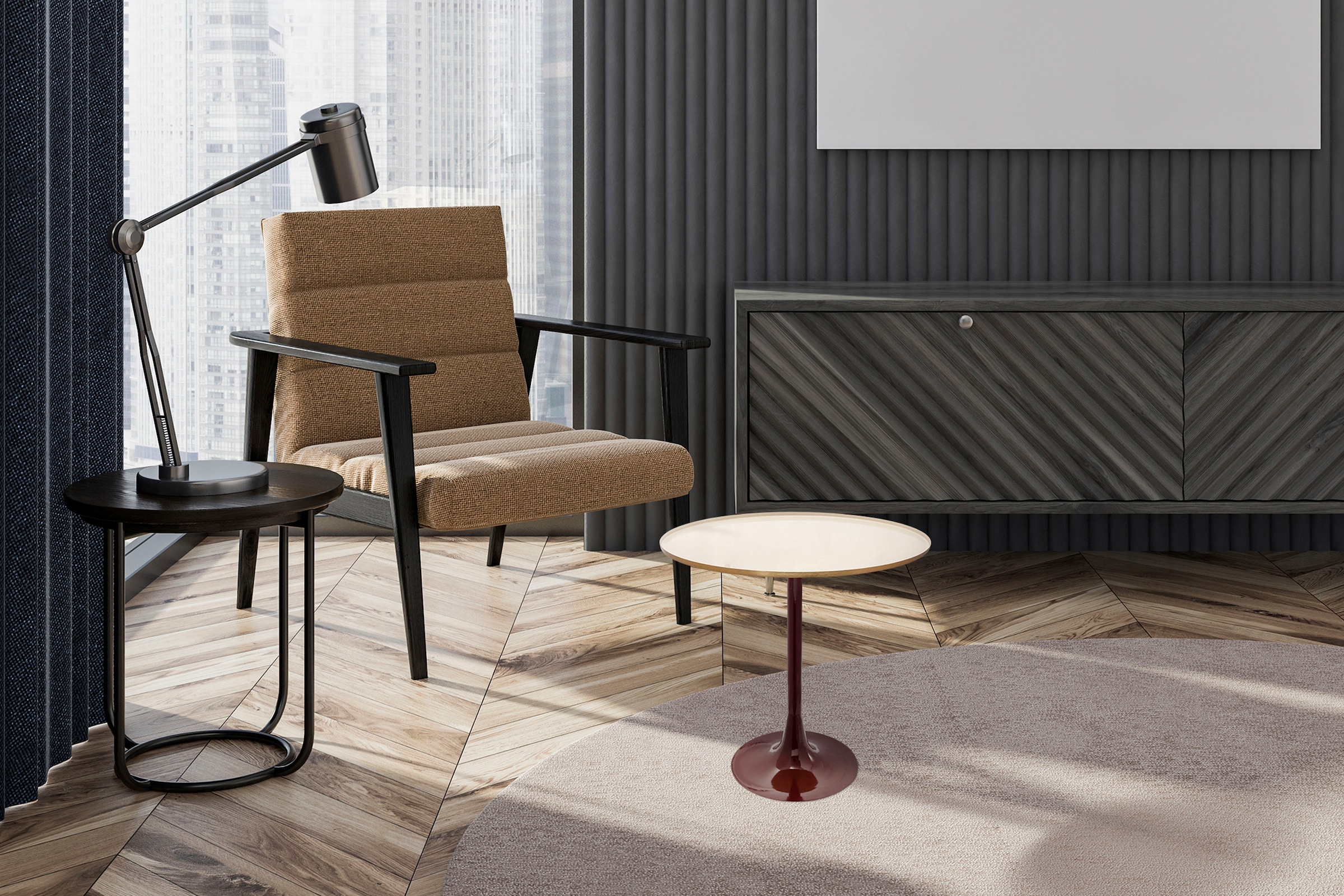 Kayoom Beistelltisch »Art Deco 925, Abstelltisch aus Metall,funktional und stabil«, (1 St.), Dekorativ, glanzvolle Lackierung, stilvolles Design