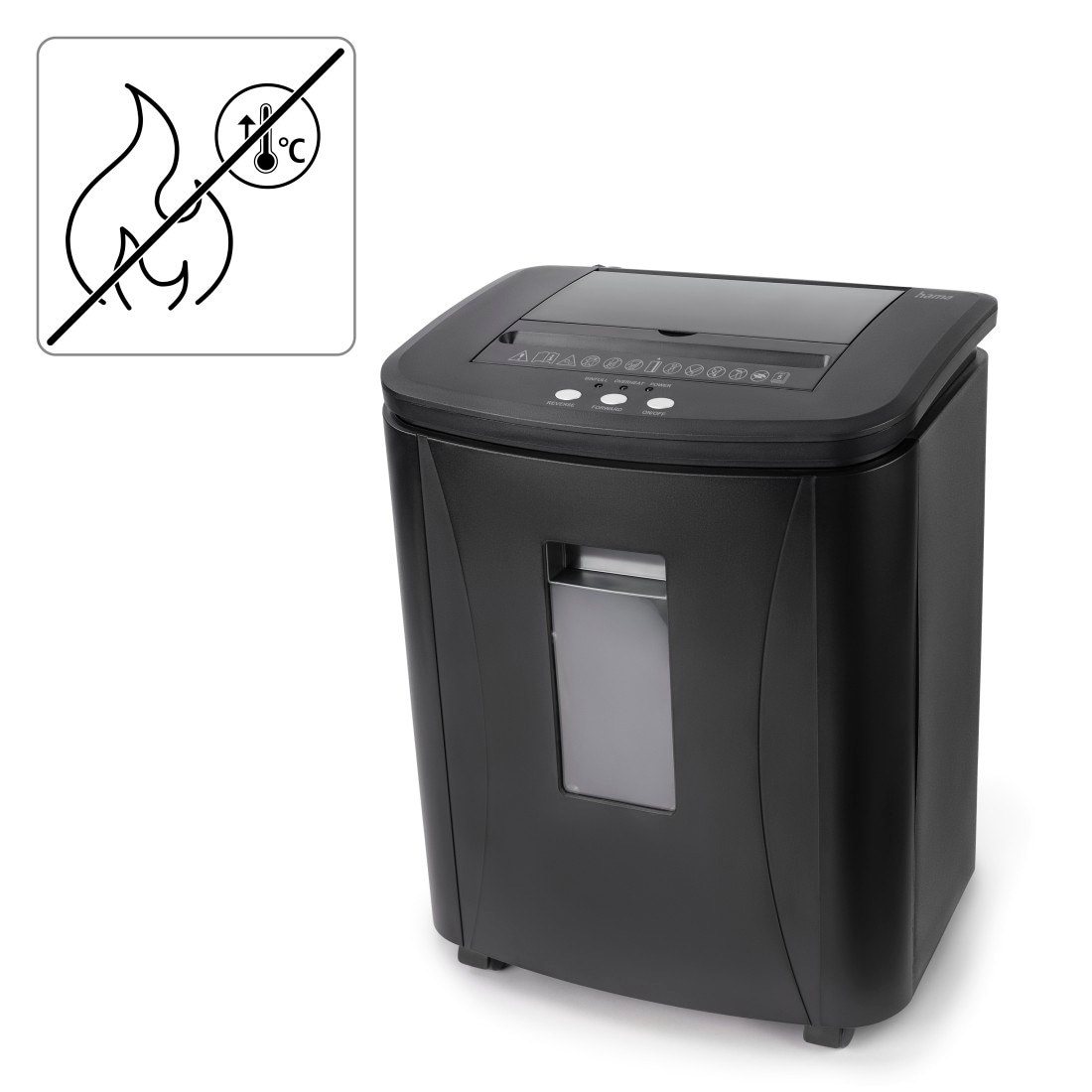 Hama Aktenvernichter »Aktenvernichter für Chipkarten, Magnetstreifen, Papier, Plastikkarten«, 25 Liter, Sicherheitsstufe E3 P4 T4, Premium Schredder, Auto Einzug