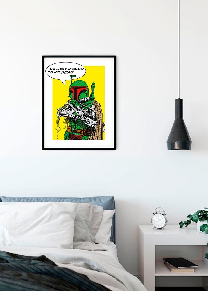 Komar Poster »Star Wars Classic Comic Quote Boba Fett«, Star Wars, (1 St.), Kinderzimmer, Schlafzimmer, Wohnzimmer