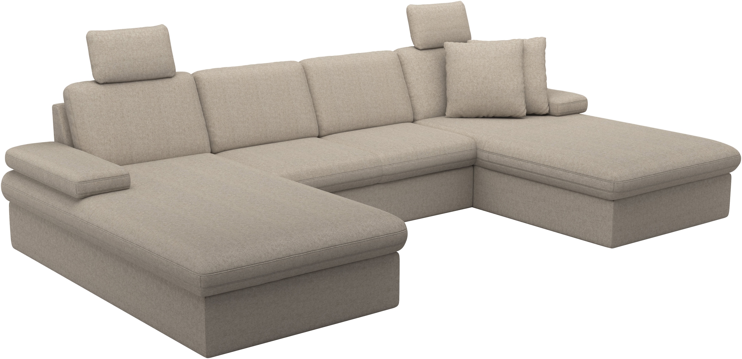 sit&more Wohnlandschaft »Moreno U-Form, B: 309 cm« mit Armteilverstellung, optional Bettfunktion