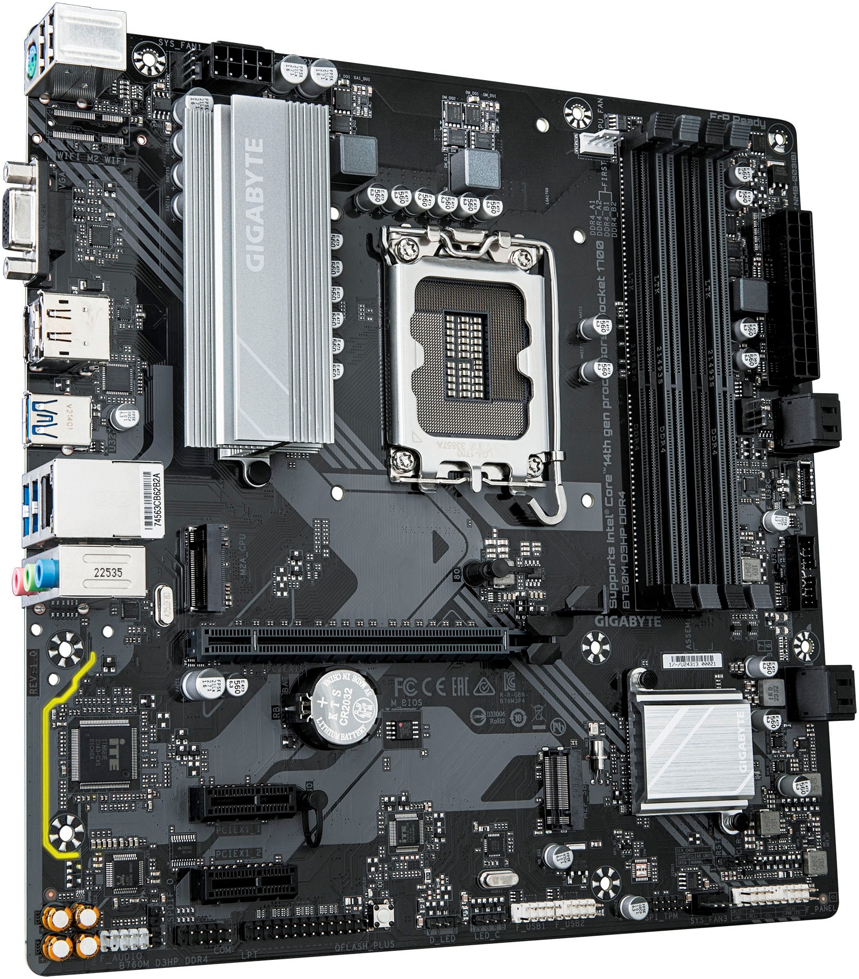 Gigabyte Mainboard »B760M D3HP DDR4 Motherboard - Unterstützt Intel Core 14. Generation CP«