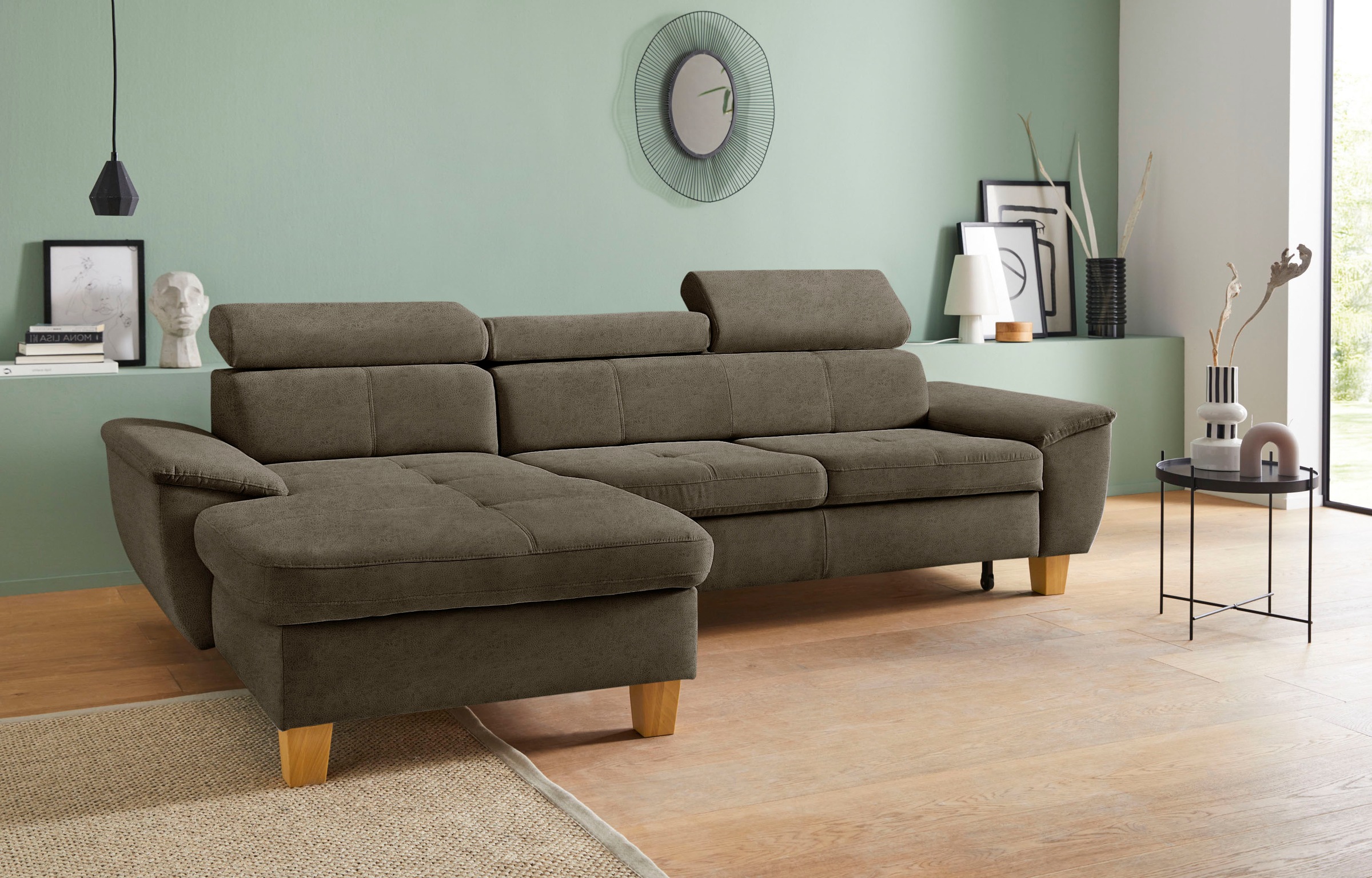 exxpo - sofa fashion Ecksofa »Enya, aufwendige Detailverarbeitung, hoher Si günstig online kaufen