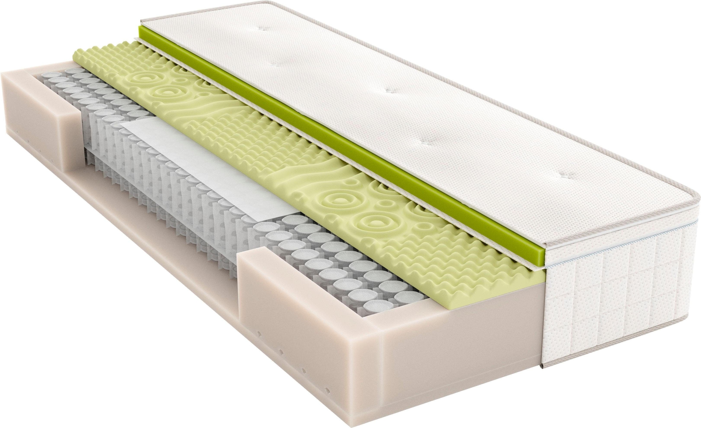 Schlaraffia Boxspringmatratze »Air Boxspring mit Topper«, 33 cm hoch, Raumgewicht: 43 kg/m³, 882 Federn, (1 St.), mit abnehmbaren Topper