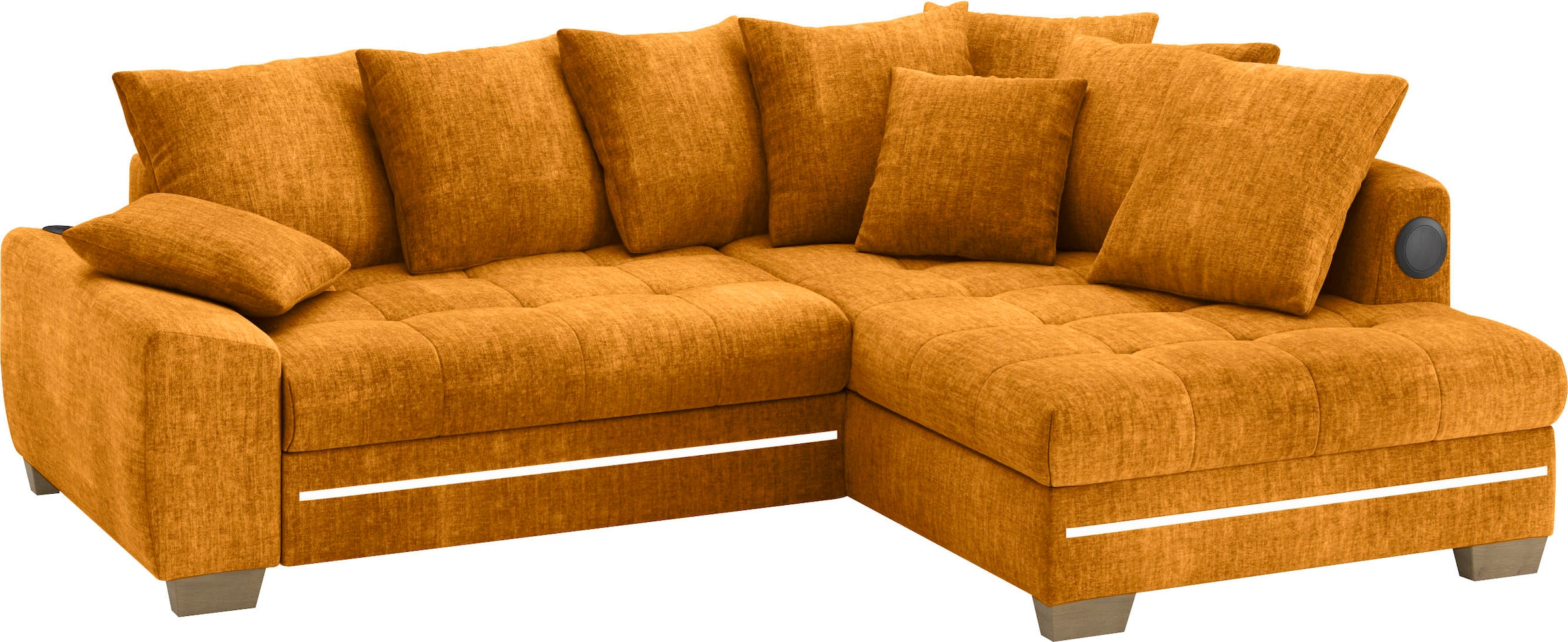 Mr. Couch Ecksofa »Nikita II, L-Form«, mit Kaltschaum, RGB-LED, Soundsystem günstig online kaufen