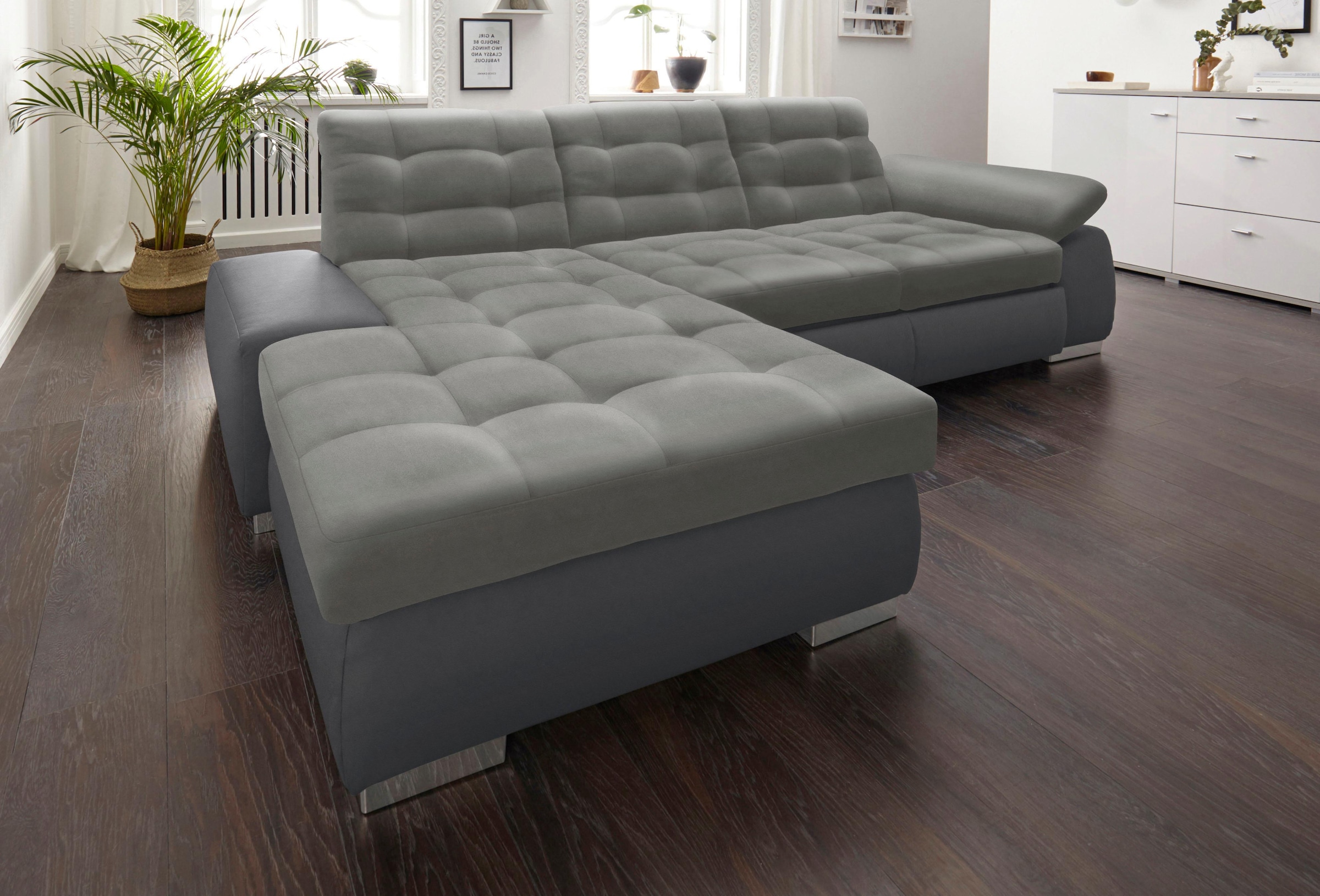 sit&more Ecksofa »Ontario L-Form«, XXL, wahlweise mit Bettfunktion günstig online kaufen
