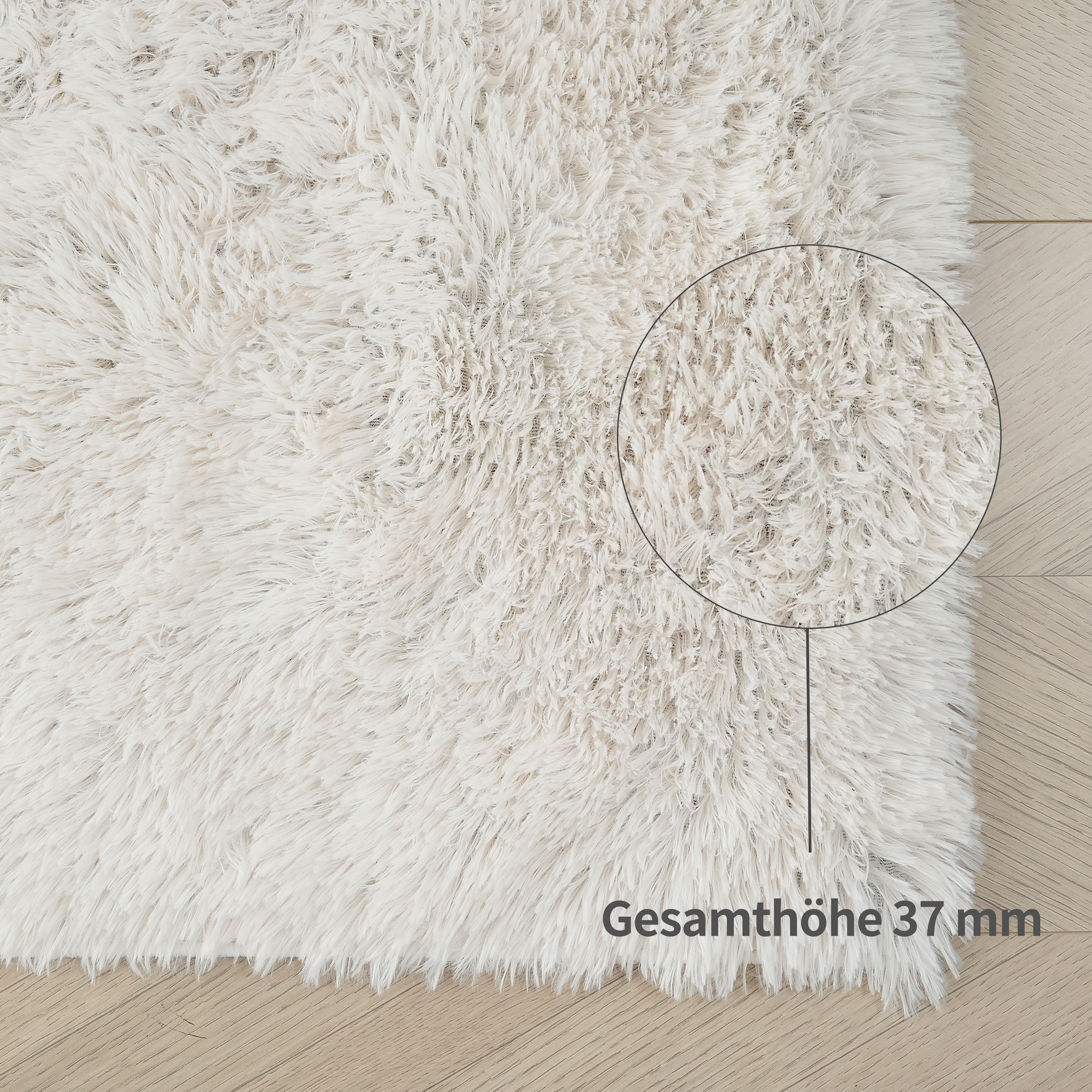 my home Hochflor-Teppich »Leava, besonders weich und kuschelig, leichter Glanz«, rechteckig, 37 mm Höhe, uni, Mikrofaser Teppiche, Wohnzimmer, Schlafzimmer, Esszimmer